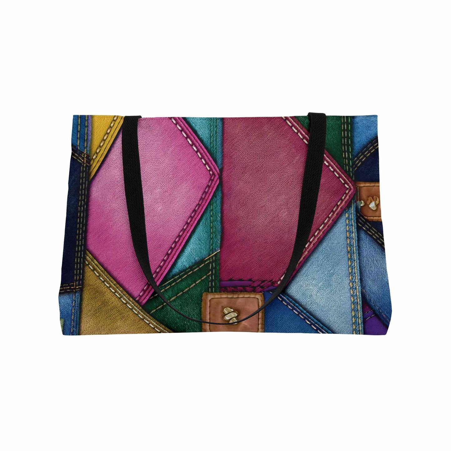 Denim Color Imitation Print Unisex  Yoga Bag  Spun Polyester 24x13 Canvas Gym Bag 34-2