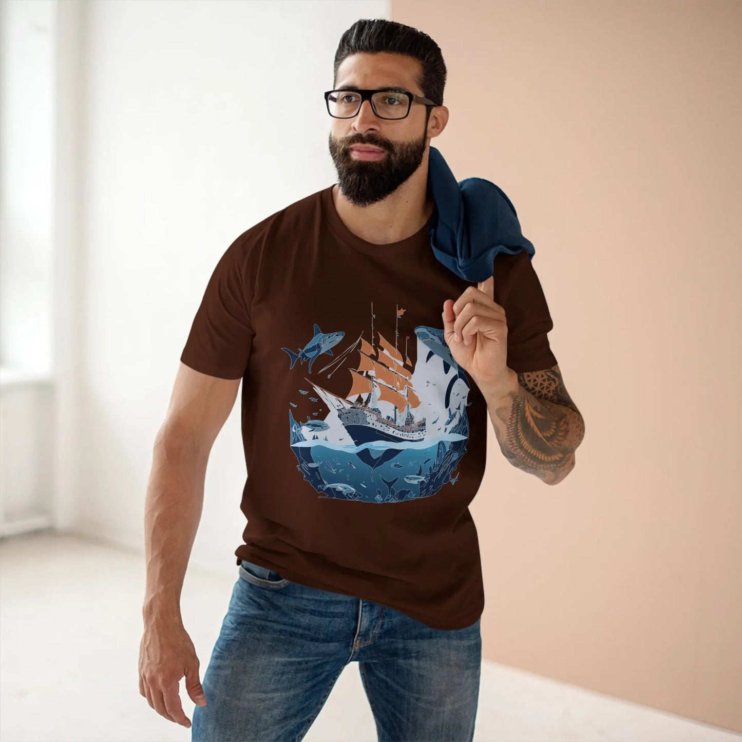 Ocean Coast Graphic Unisex 100 Cotton Staple Tee 33