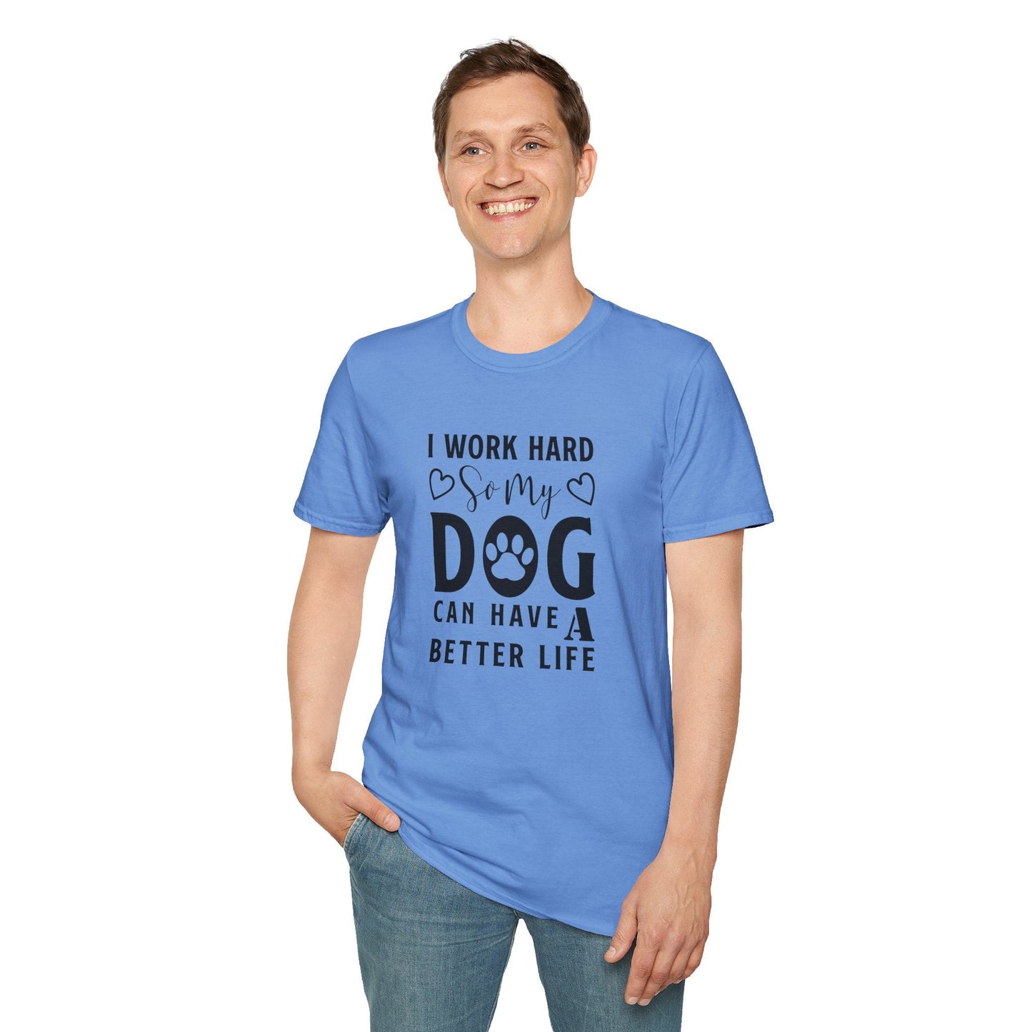 Dog Slogan T Shirts With Funny Words Unisex Tee Shirt Cute Quotes Gildan Softstyle 64000 Cotton
