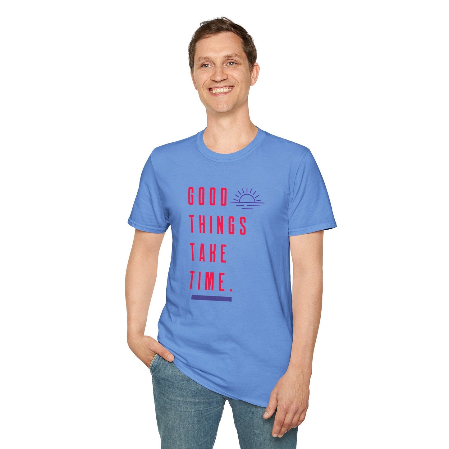 Positive Slogan T Shirt Unisex Gildan Softstyle 64000 Ring Spun Cotton Tee With Positive Words