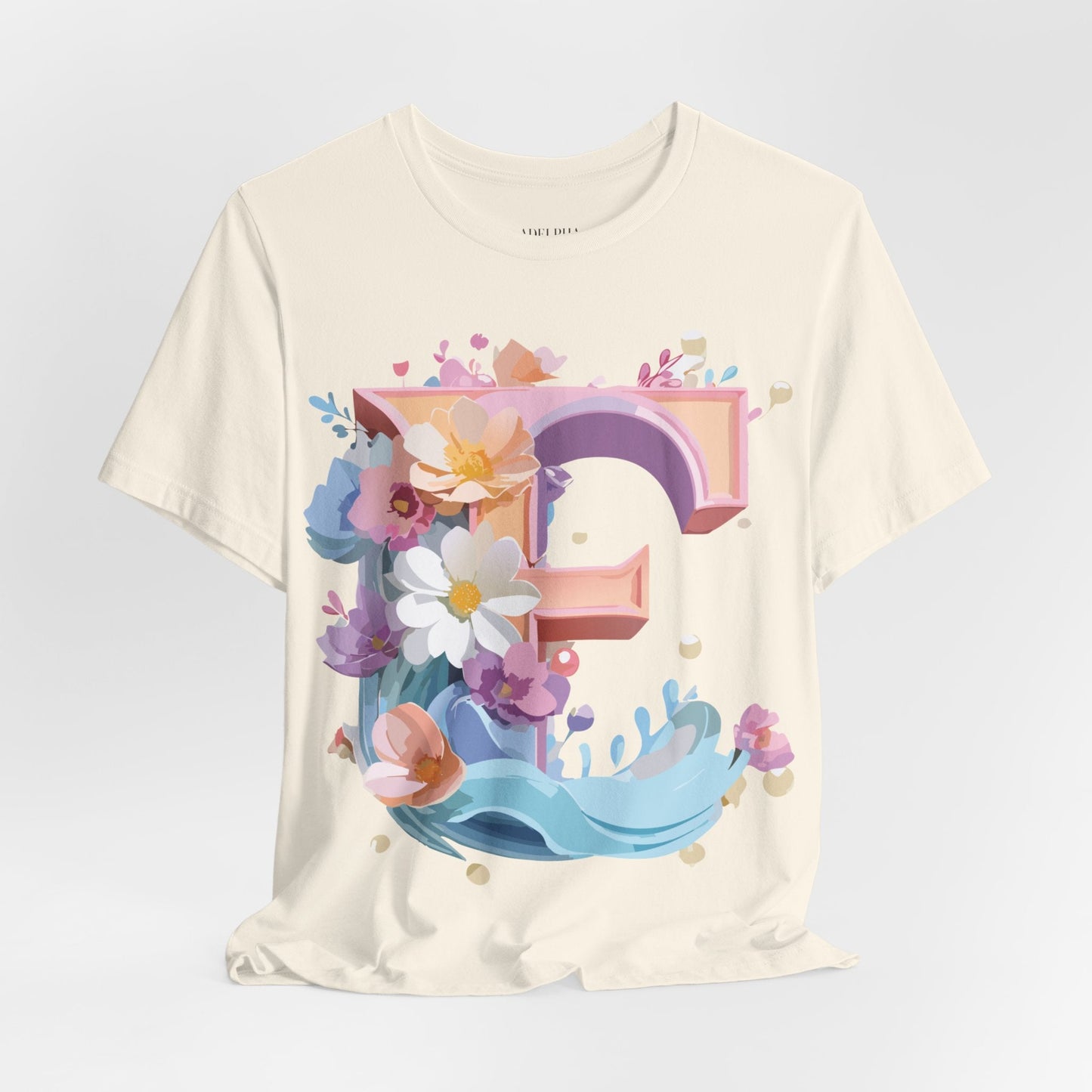Letter E Shirt Graphic Tee Unisex Vintage Inspired Artwork By Adelpha Premium Short Sleeve