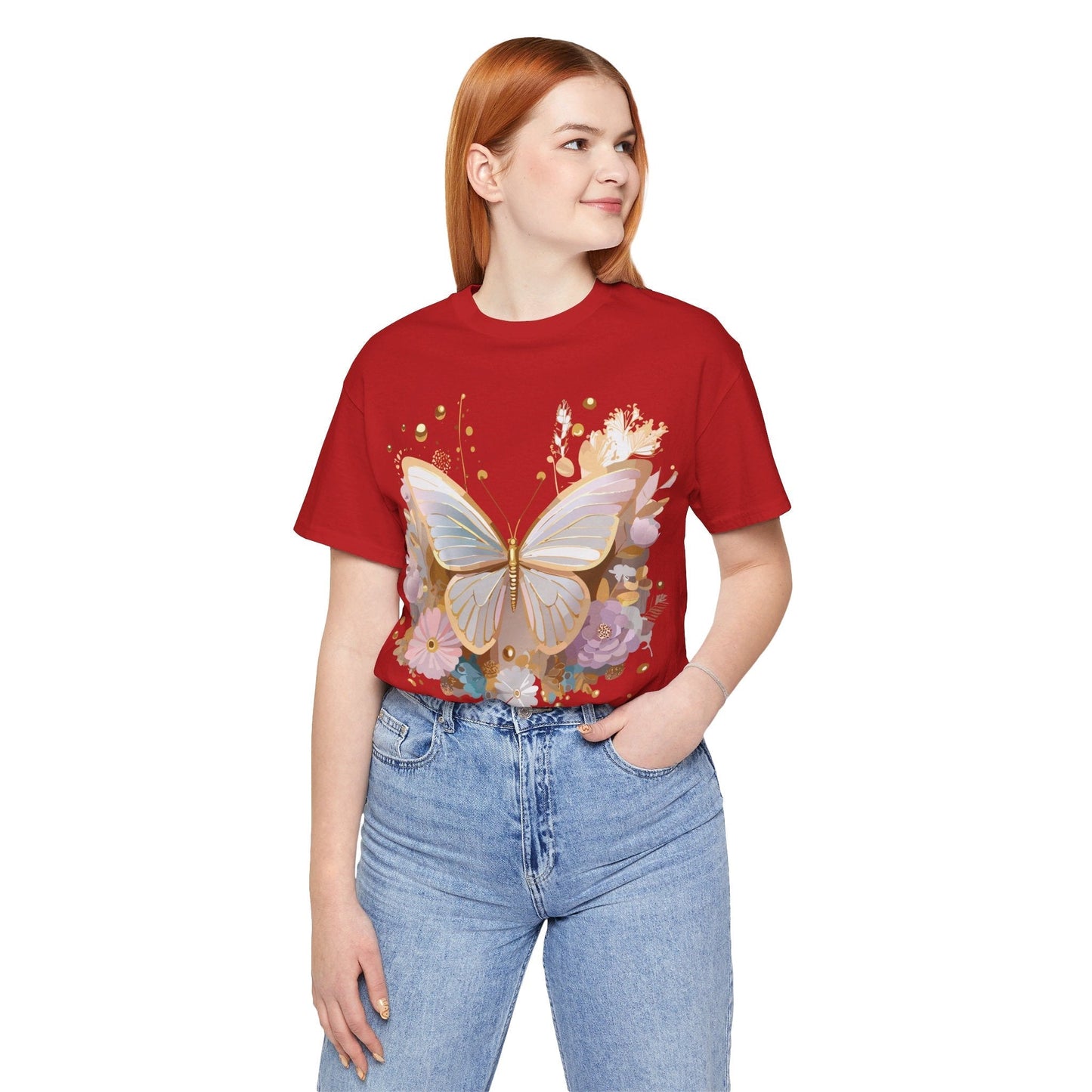 Unisex Graphic Tee With Adelpha Artwork Vintage Butterfly Inspired Art Design Tee