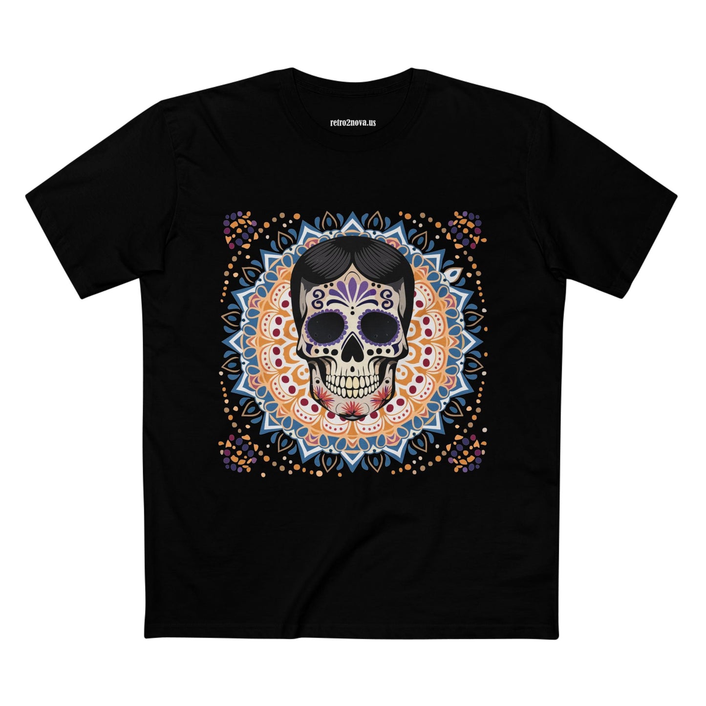 Skull Shirt Skeleton Tee Unisex Premium Cotton Art Design Retro2Nova Exclusive Collection