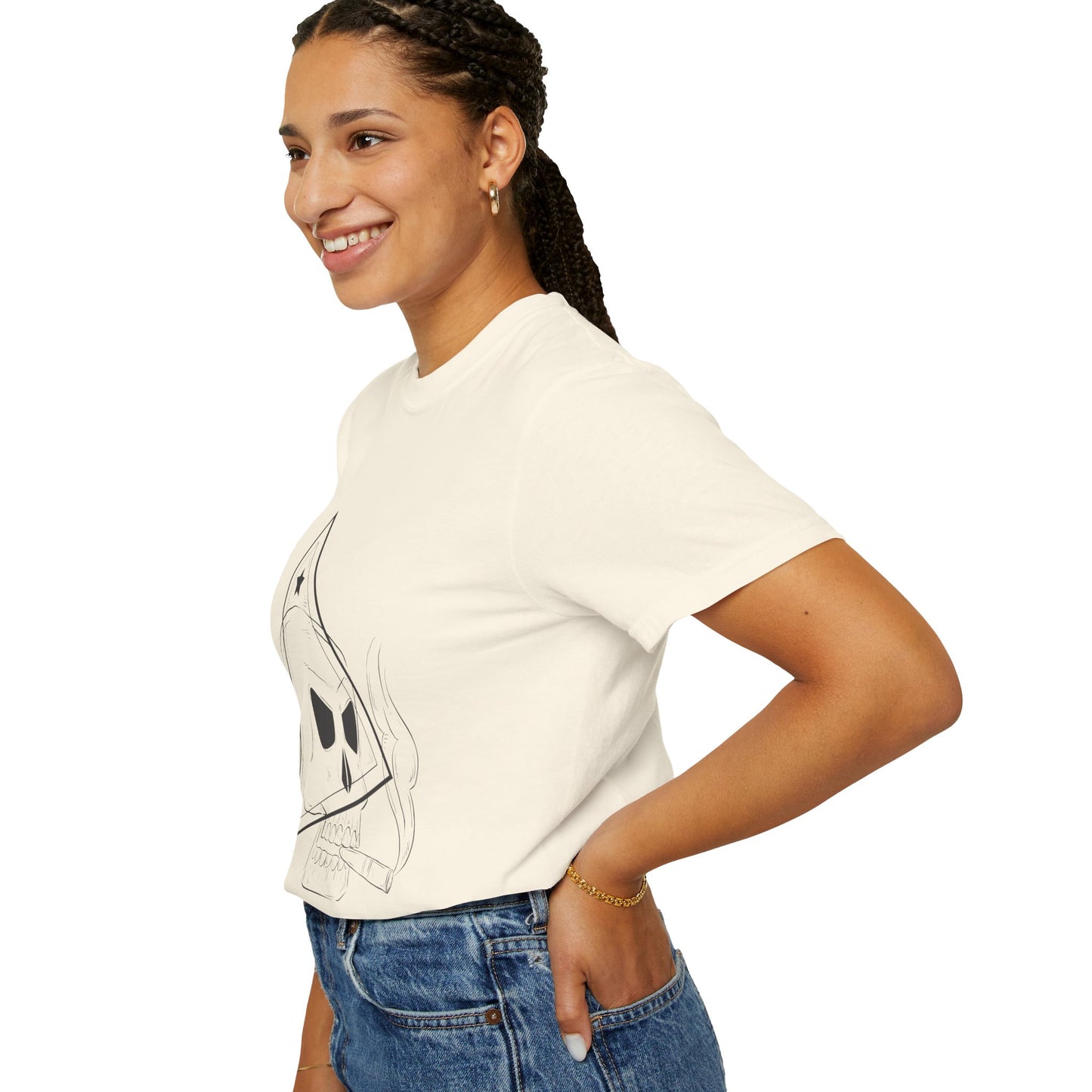 Tee-shirt unisexe en coton avec tête de mort