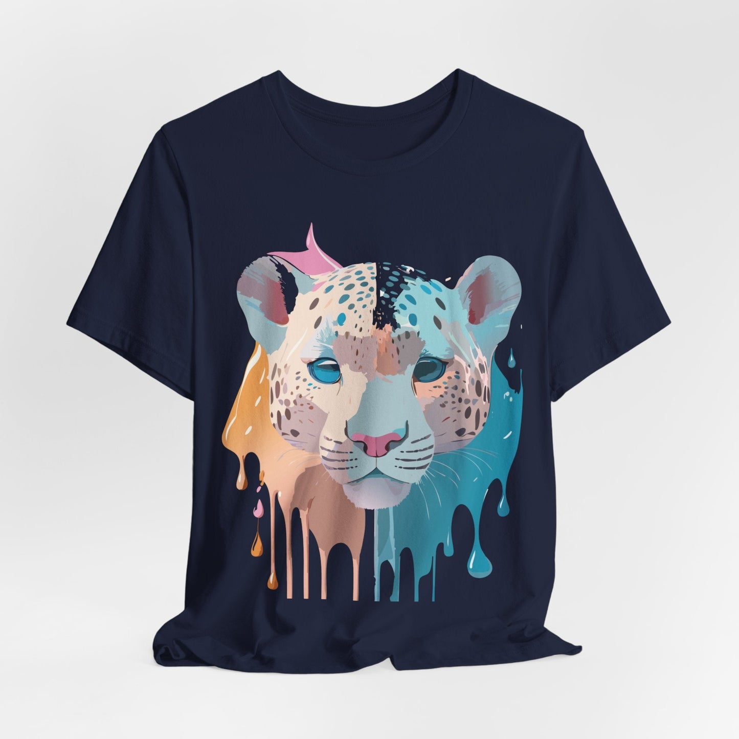 Adelpha Cheetah Graphic Tee Unisex Short Sleeve Art Design Shirt