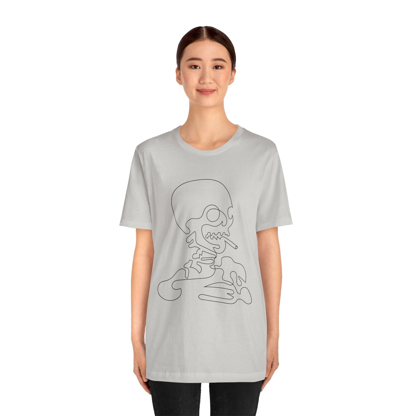 Unisex Cotton Tee Shirt with Skull