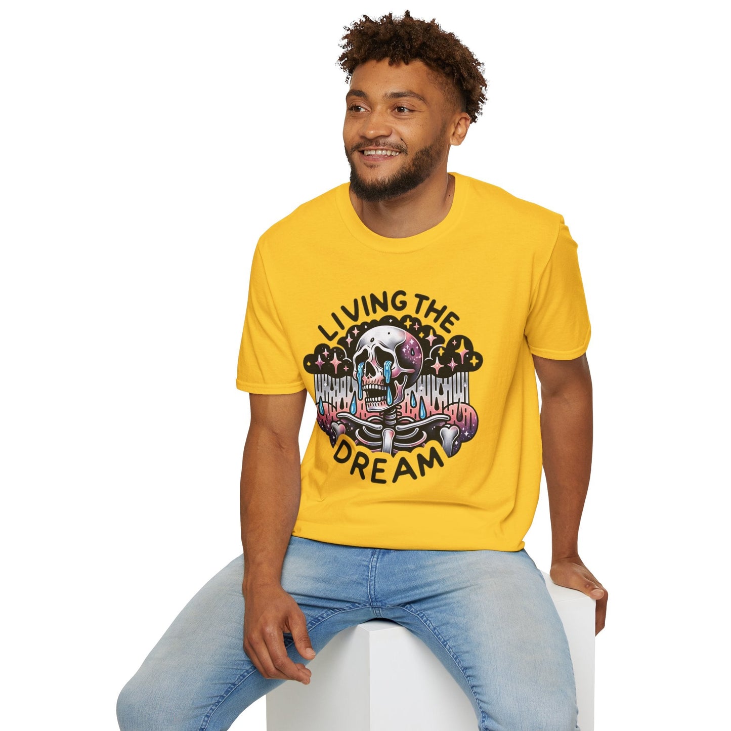 Unisex Skull Shirt Skeleton Design Gildan Softstyle 64000 Short Sleeve T Shirt For Everyday Comfort