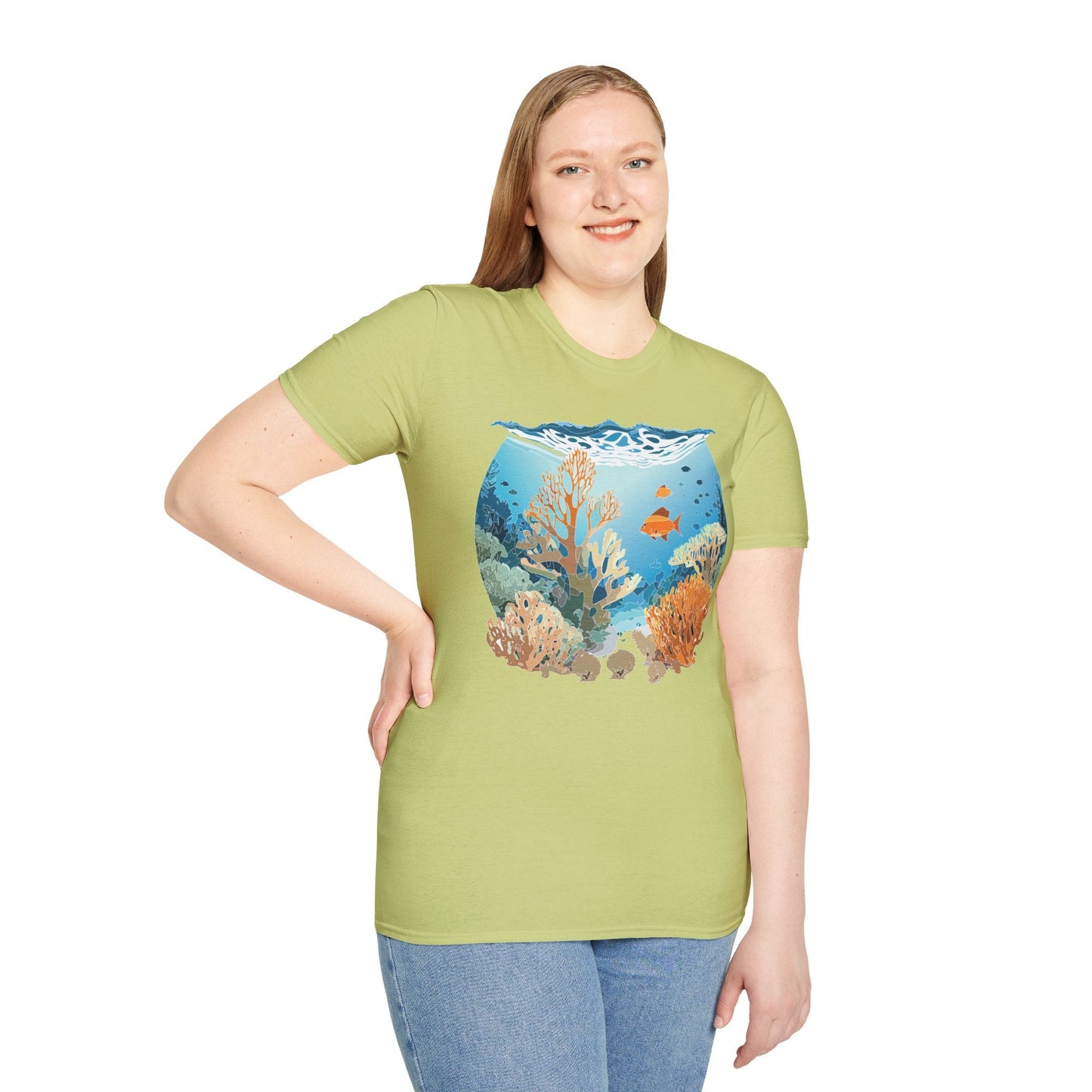 Ocean Tee Shirt Unisex Gildan Softstyle Cotton Tee Shirt 64000 Lightweight Breathable Comfort