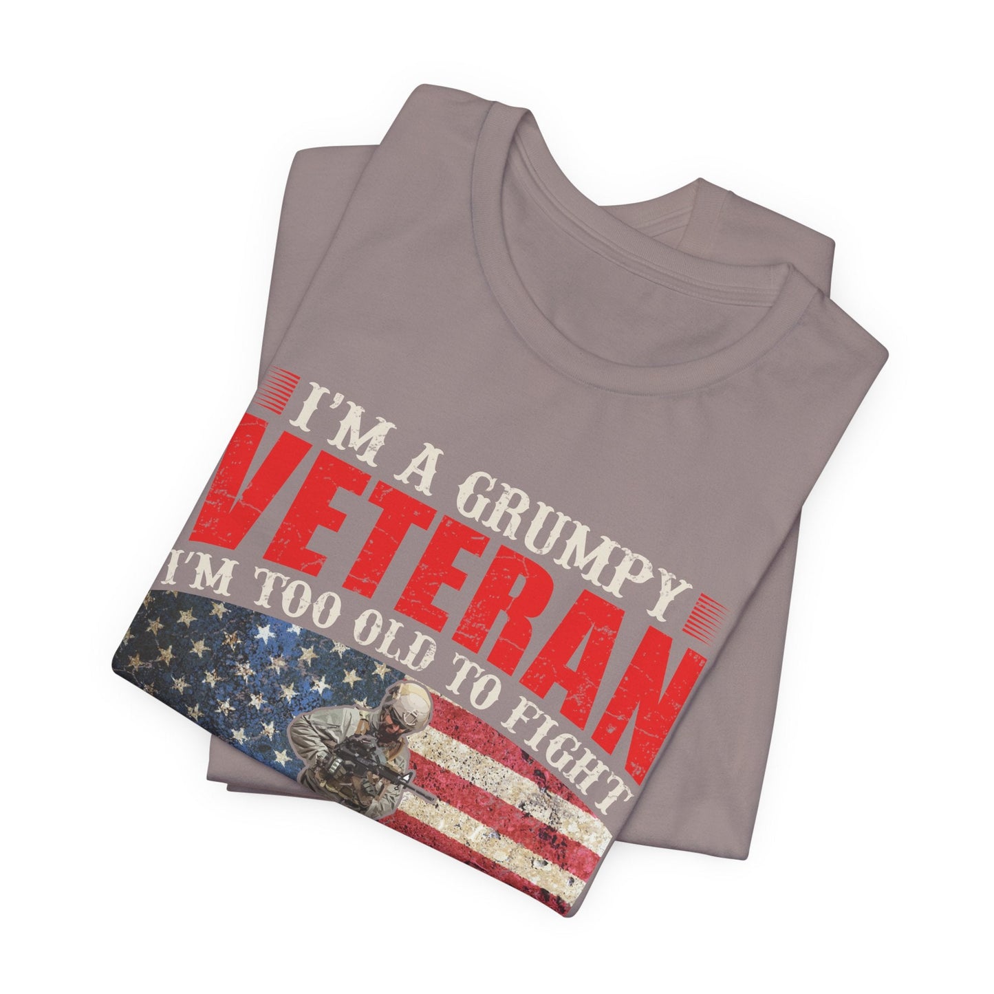 Army Veteran Patriotic Graphic Design Unisex Cotton T-Shirt v38