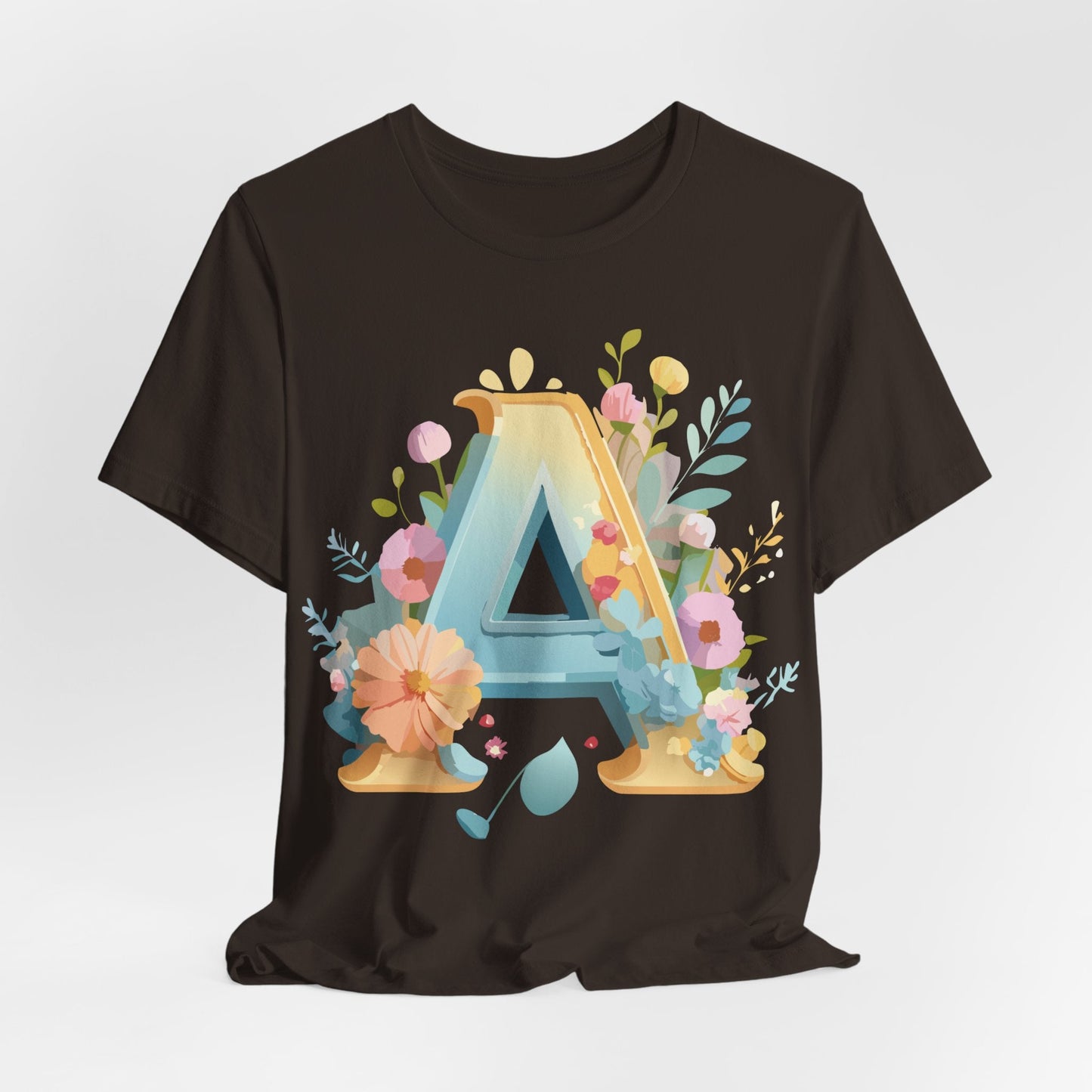 Letter A Shirt Graphic Tee Unisex Jersey Short Sleeve Adelpha Vintage Inspired Art Design
