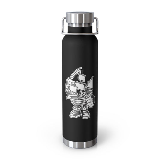 22oz Copper Insulated Water Bottle with Cartoon Design - CV46