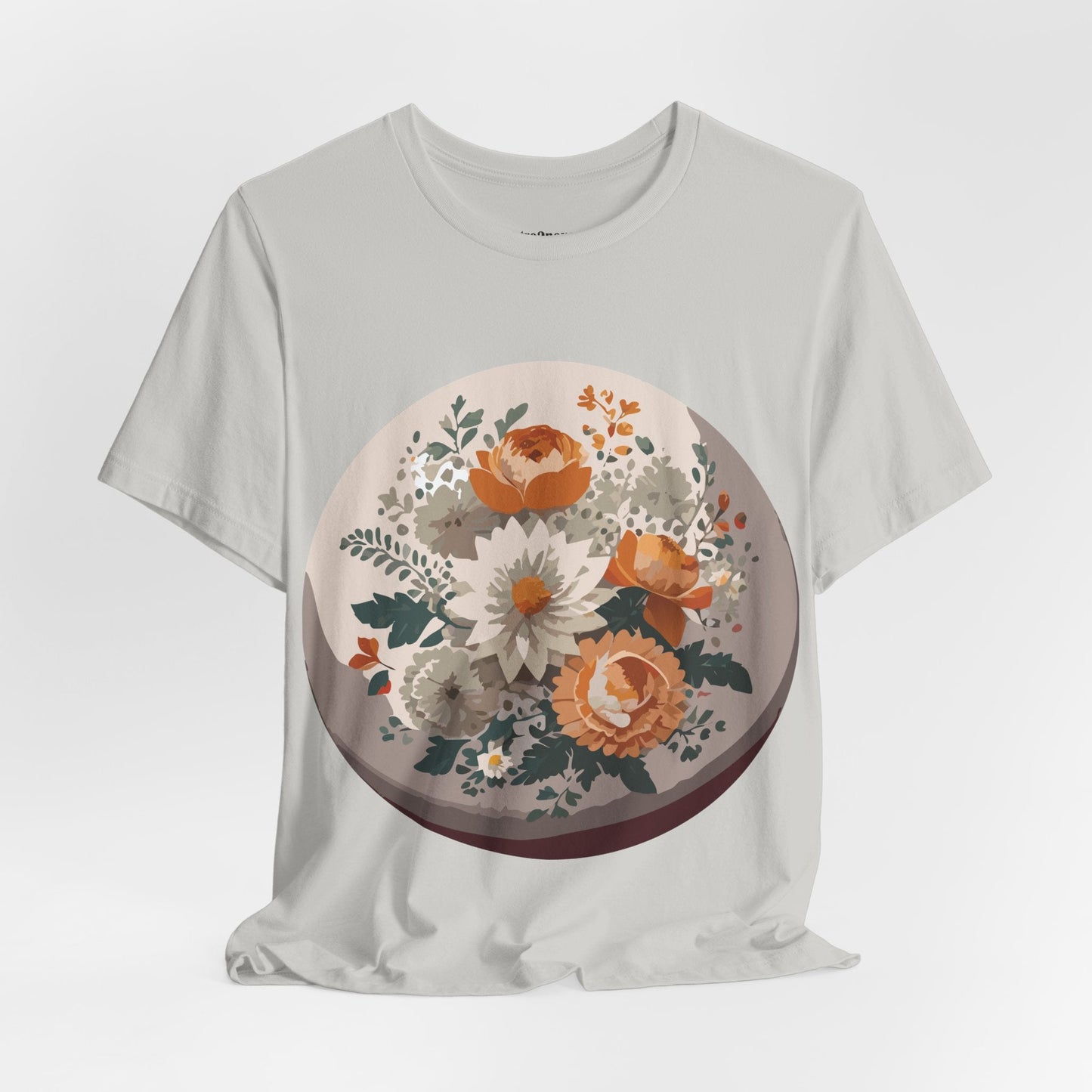 Floral Shirt Unisex Floral Print Jersey Tee Lightweight Breathable From Flowers Collection