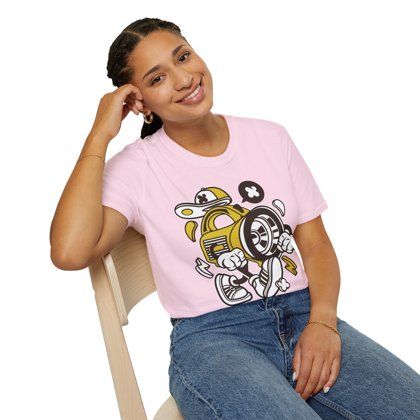 Cartoon T Shirt Animation Tee Funny Tee Unisex Softstyle Cotton Tee Gildan 64000