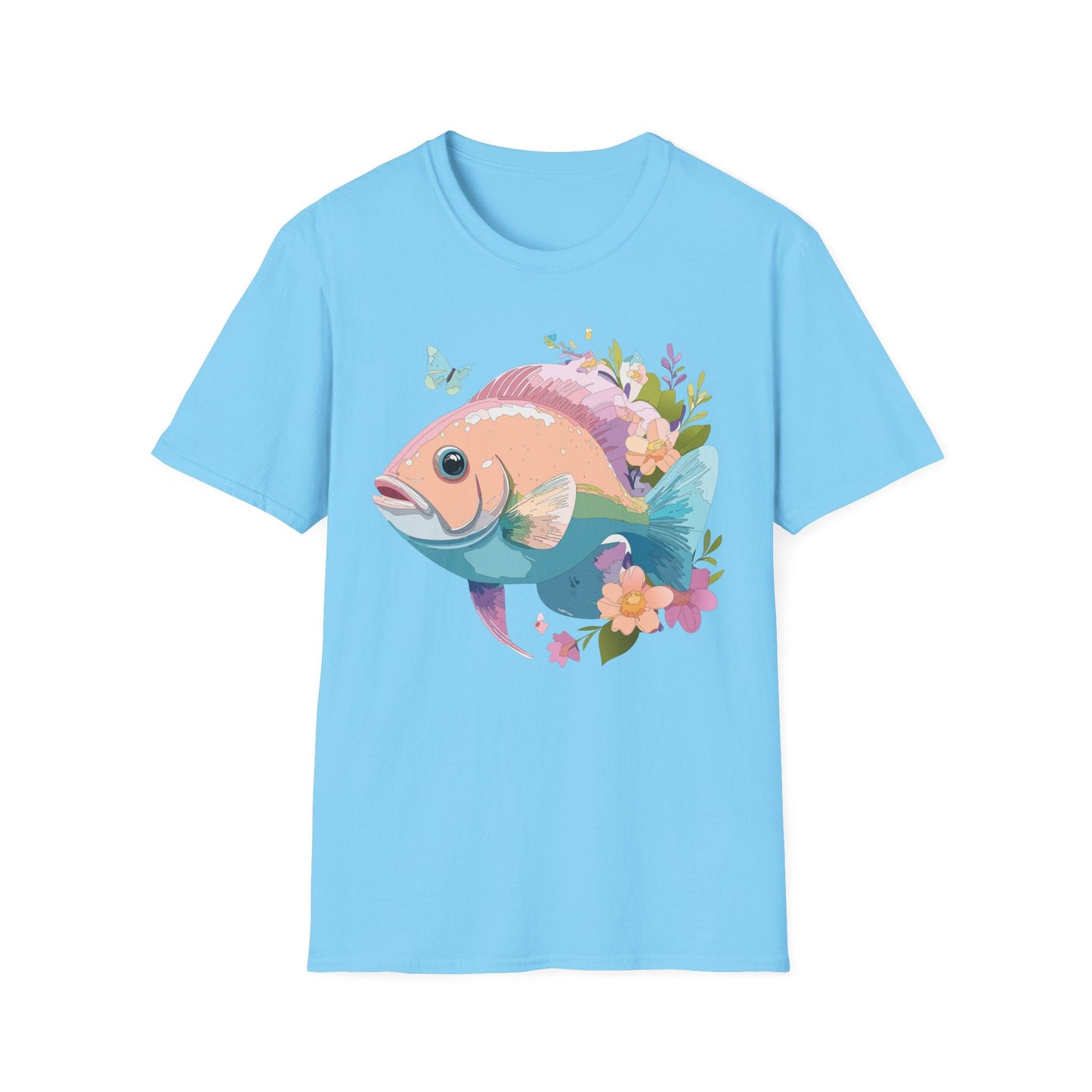 Fish Art Design Shirt, T Shirt with Fish, Graphic Shirt, Tee Shirt with Graphic Design, Shirt with Fish Graphic Art