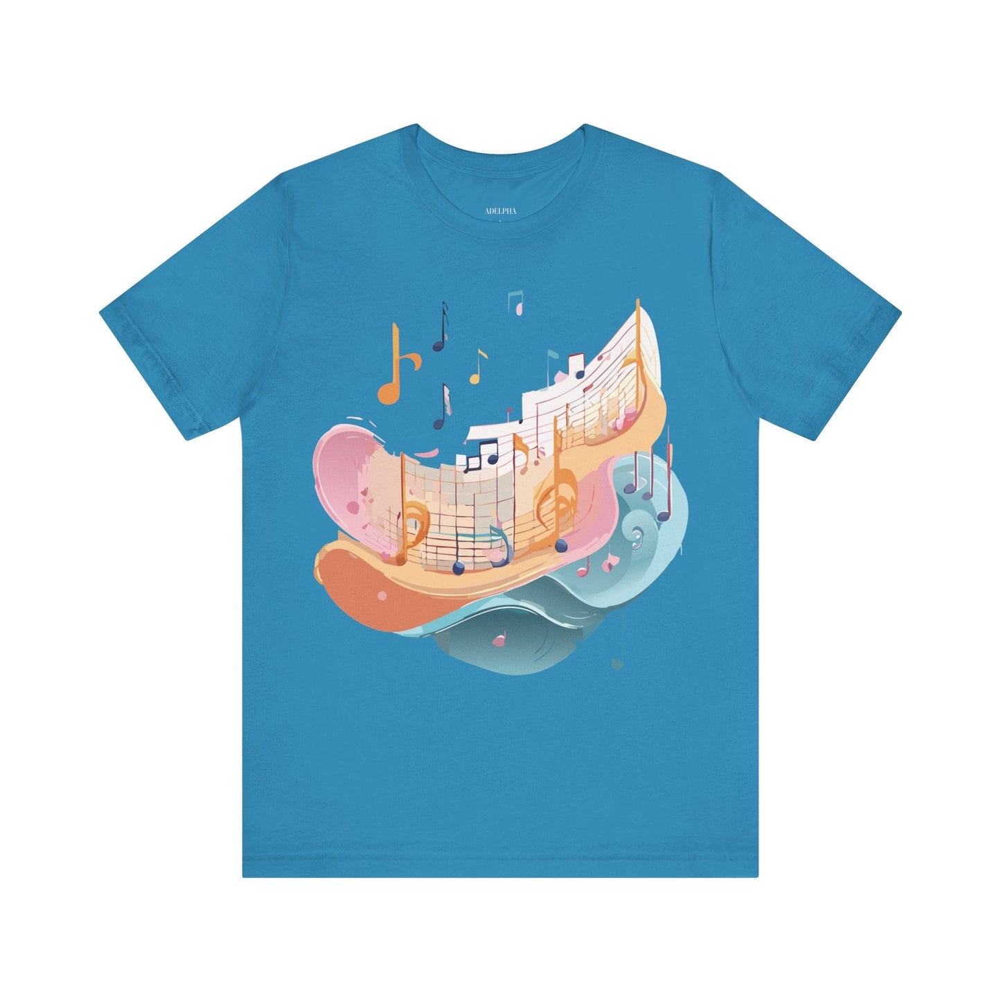 Music Graphic Unisex 100 Cotton Vintage Art with Musical Elements Tee 27