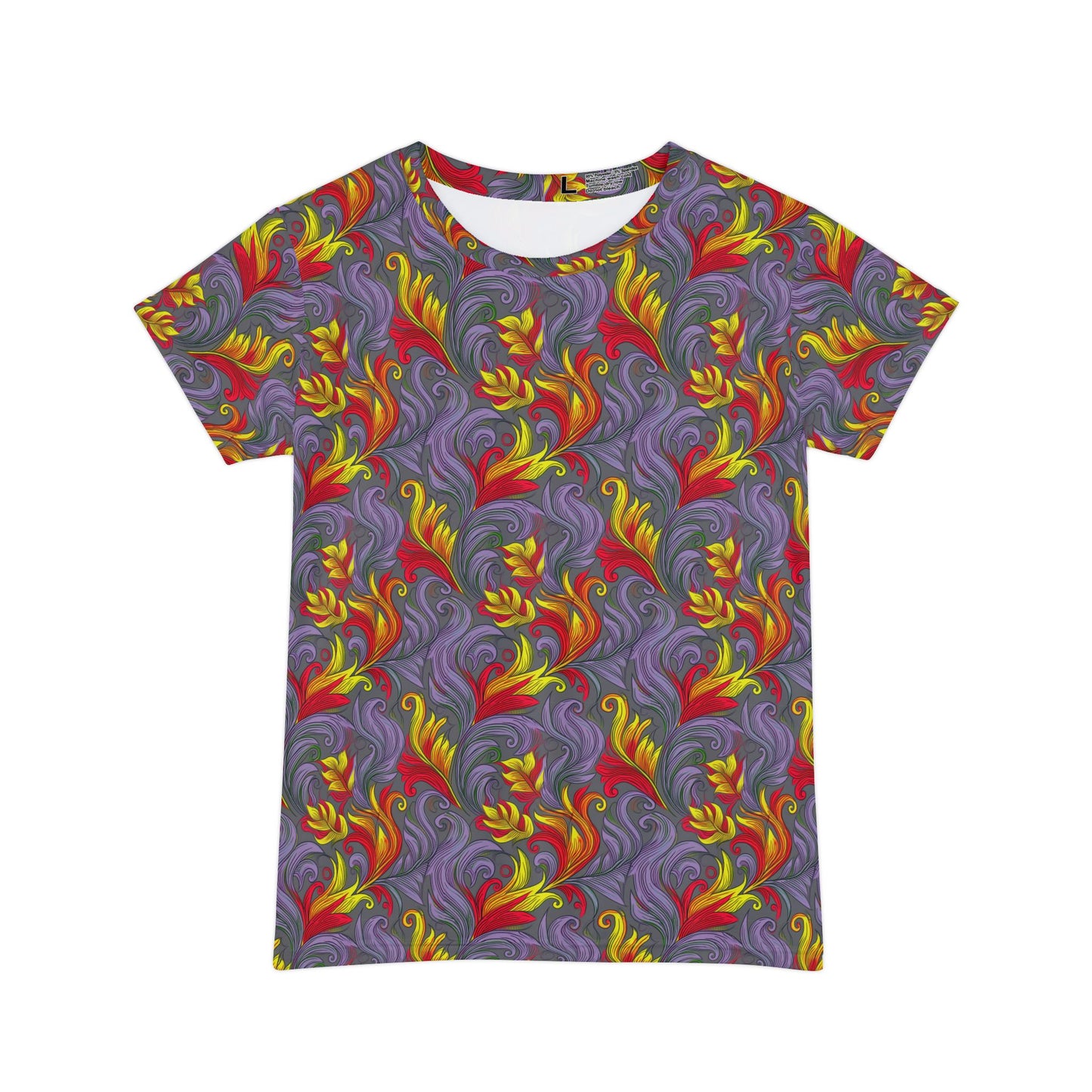 Women Poly Span T-Shirt with Floral Print
