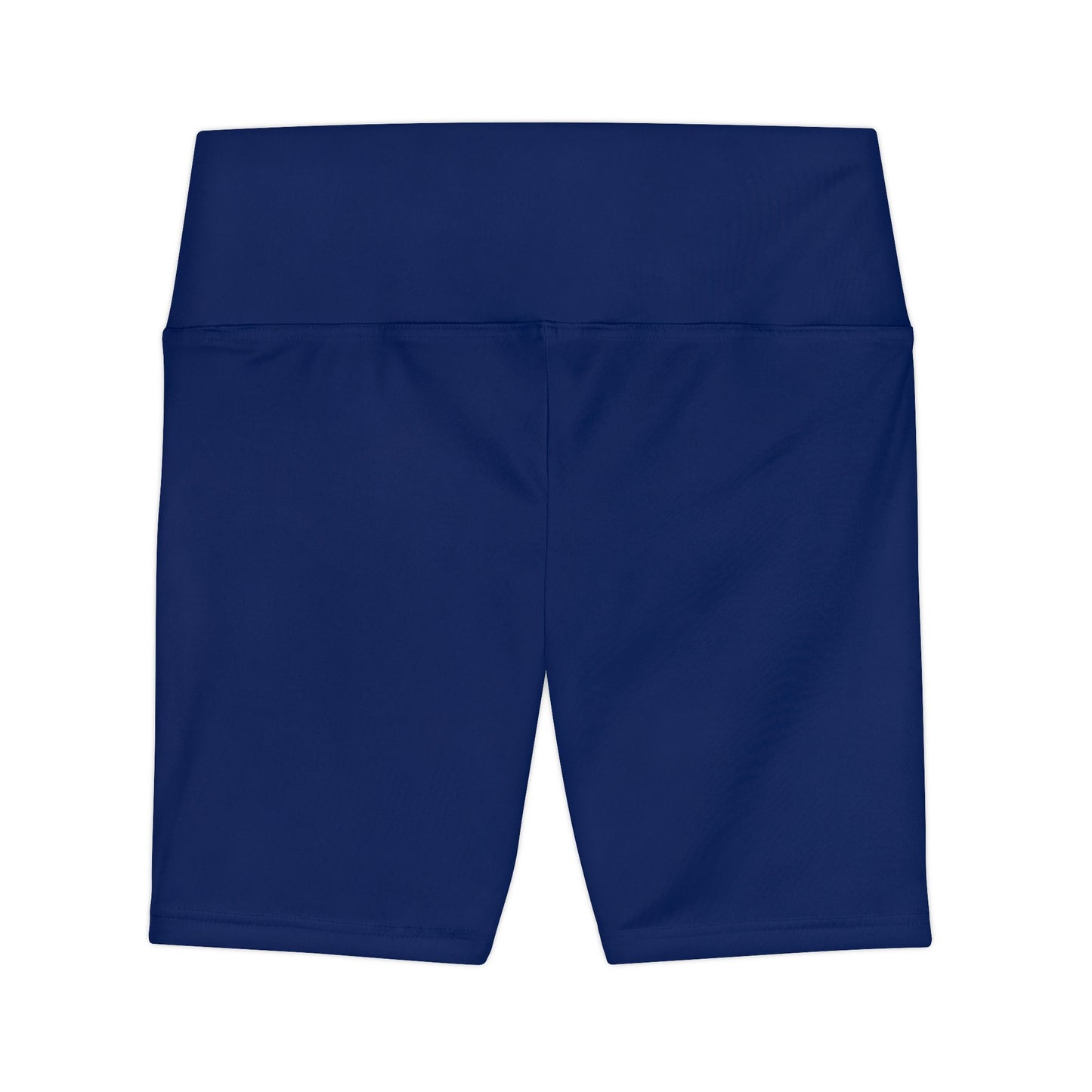 Deep Navy Women's Workout Shorts — Solid High-Waist Biker Shorts for Exercise & Everyday Wear