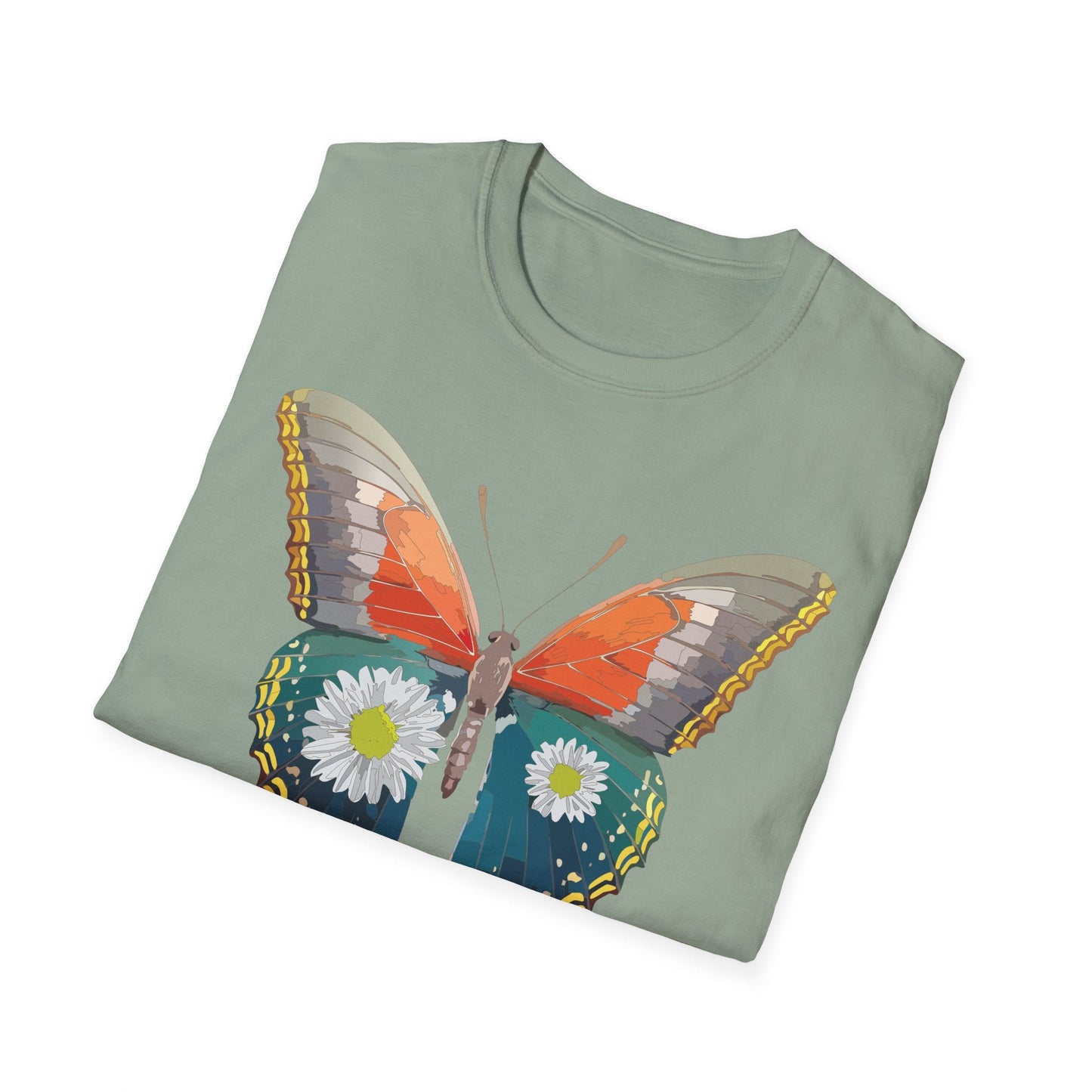 Butterfly Shirt Unisex Gildan Softstyle 64000 Short Sleeve T Shirt Monarch Design