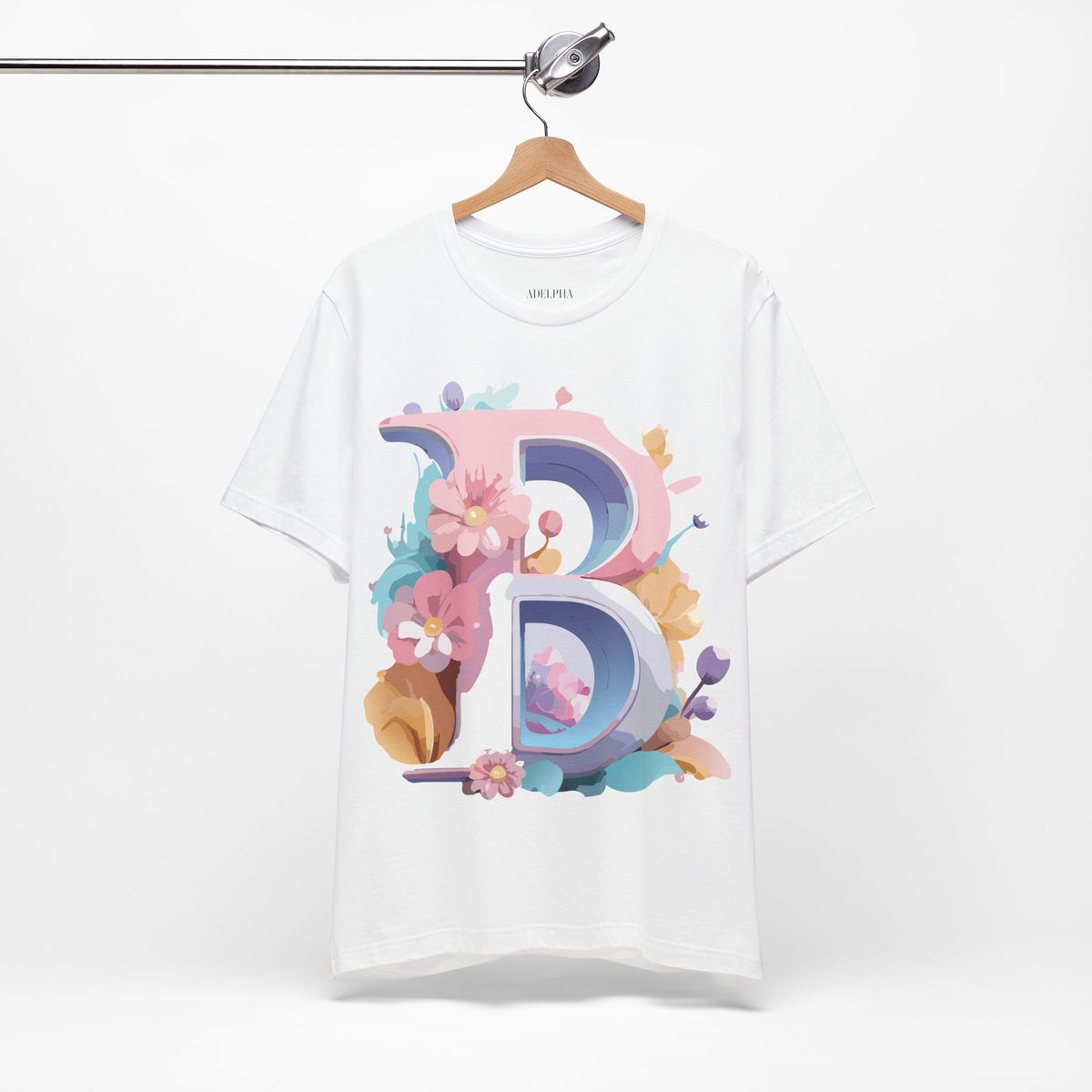 Letter B Graphic Unisex Cotton Bella+Canvas Tee with Art Letter Design