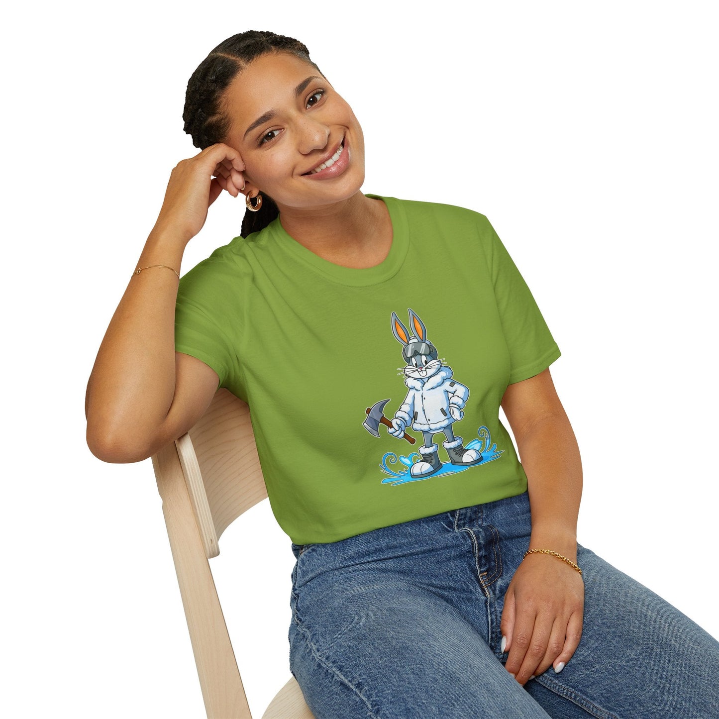 Bugs Bunny T Shirt Unisex Cartoon Animation Graphic Tee Softstyle Short Sleeve By Gildan 64000