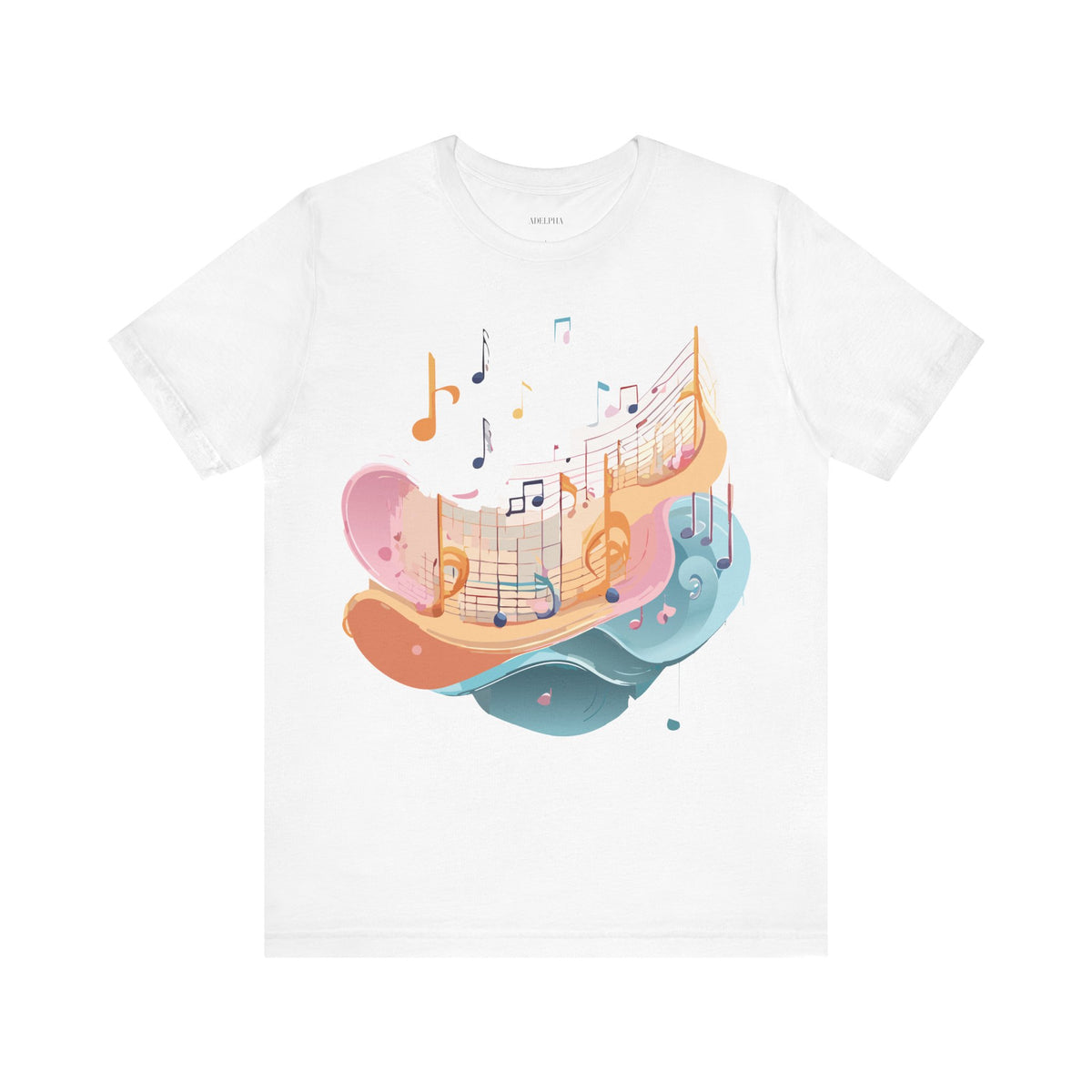 Music Graphic Unisex Cotton Bella+Canvas Tee with Art Design m139