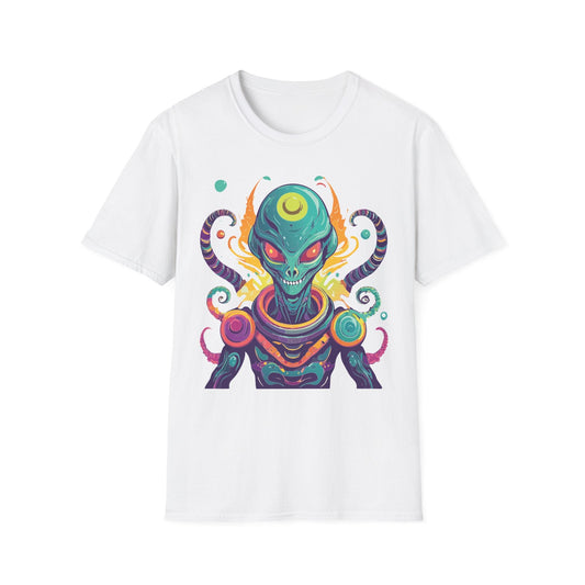Alien Cosmos Unisex T Shirt With Aliens Design Gildan Softstyle 64000 Comfortable Lightweight Tee