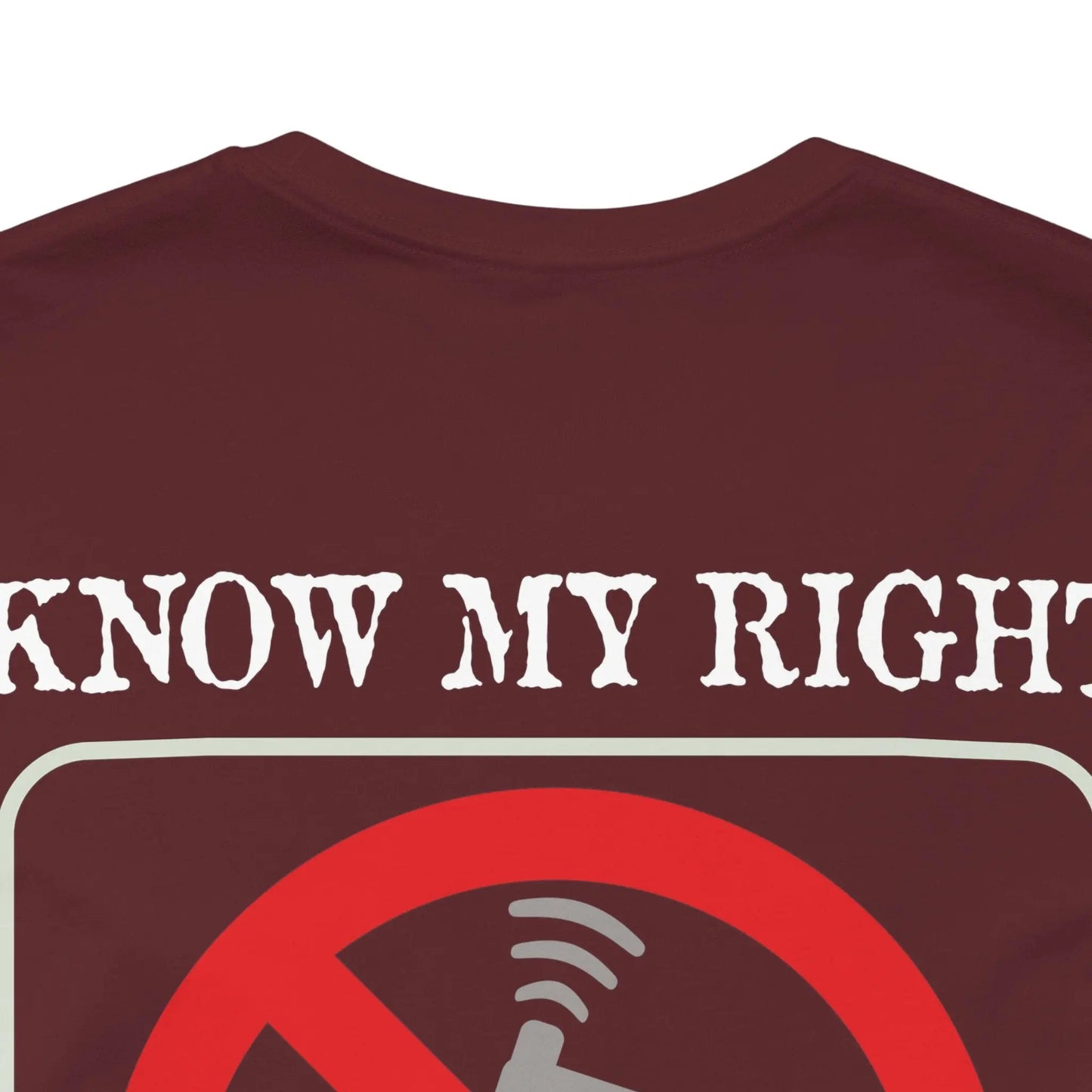 Red Stamp Tee Shirt 100 Percent Cotton From Bad Galaxy Eco Friendly Inks Made To Order In USA