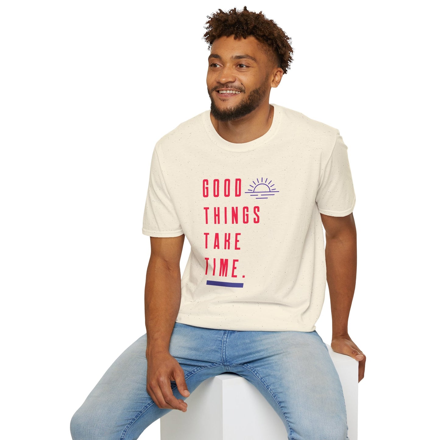 Positive Slogan T Shirt Unisex Gildan Softstyle 64000 Ring Spun Cotton Tee With Positive Words