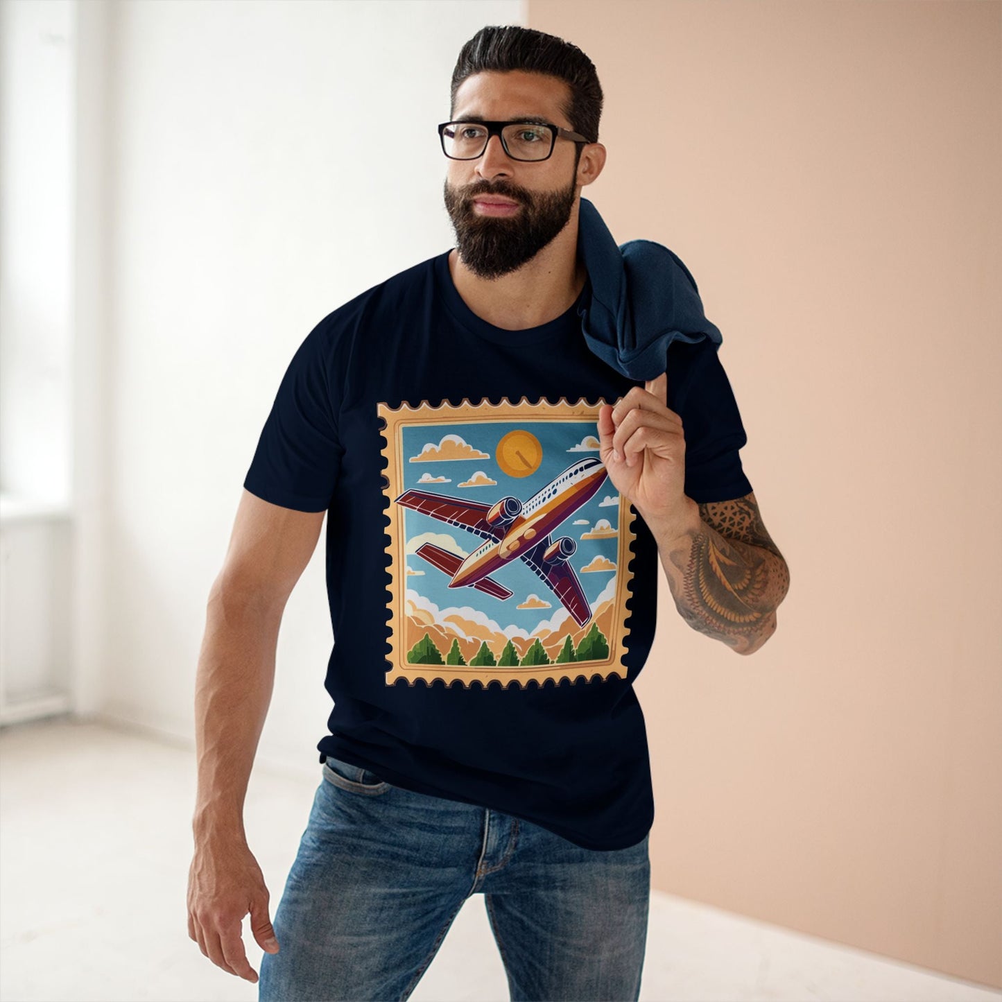 Postage Stamp Shirt Unisex Premium Cotton Tee With Original Art Design PS15 Premium Collection Tee