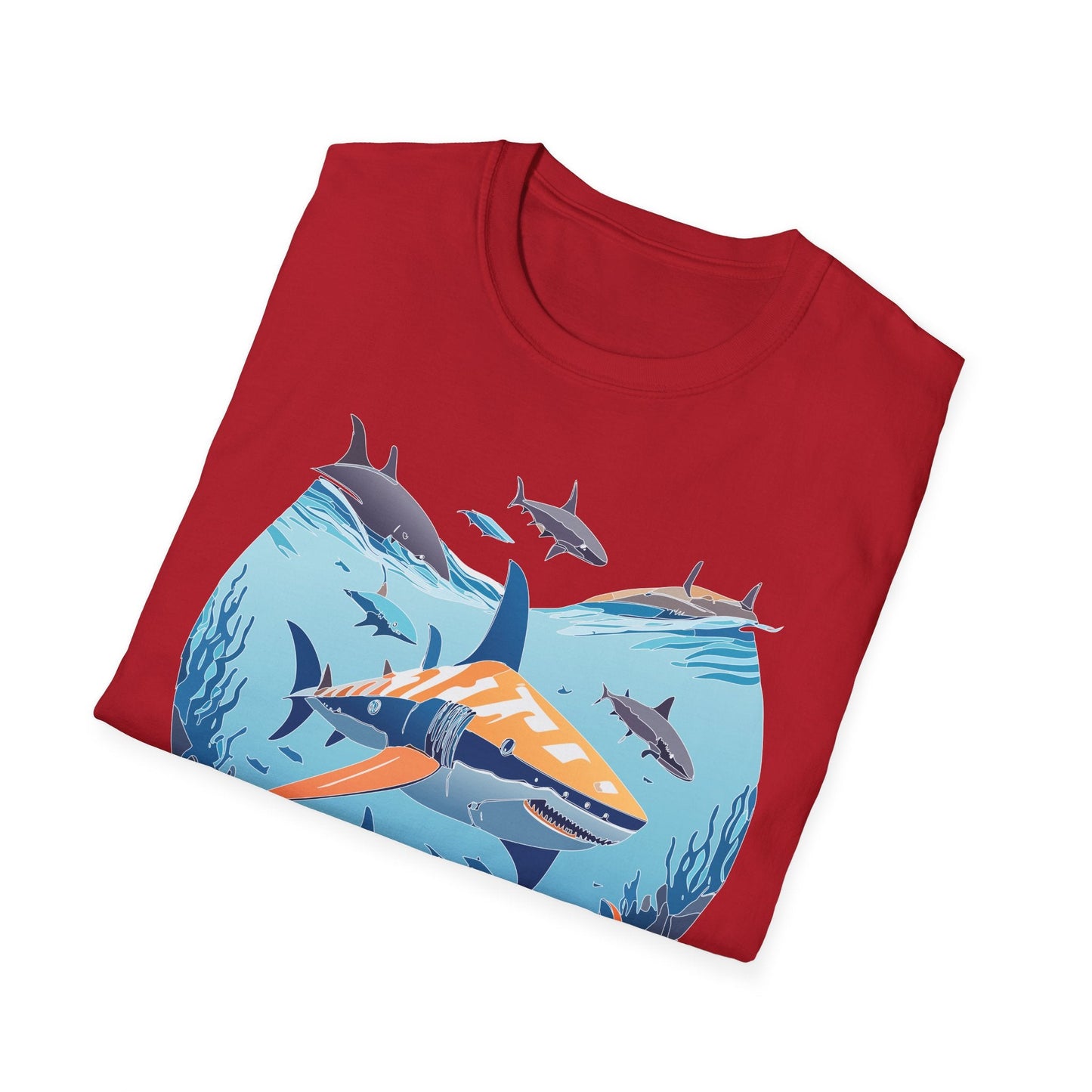 Ocean Graphic Unisex Softstyle Cotton Tee 8