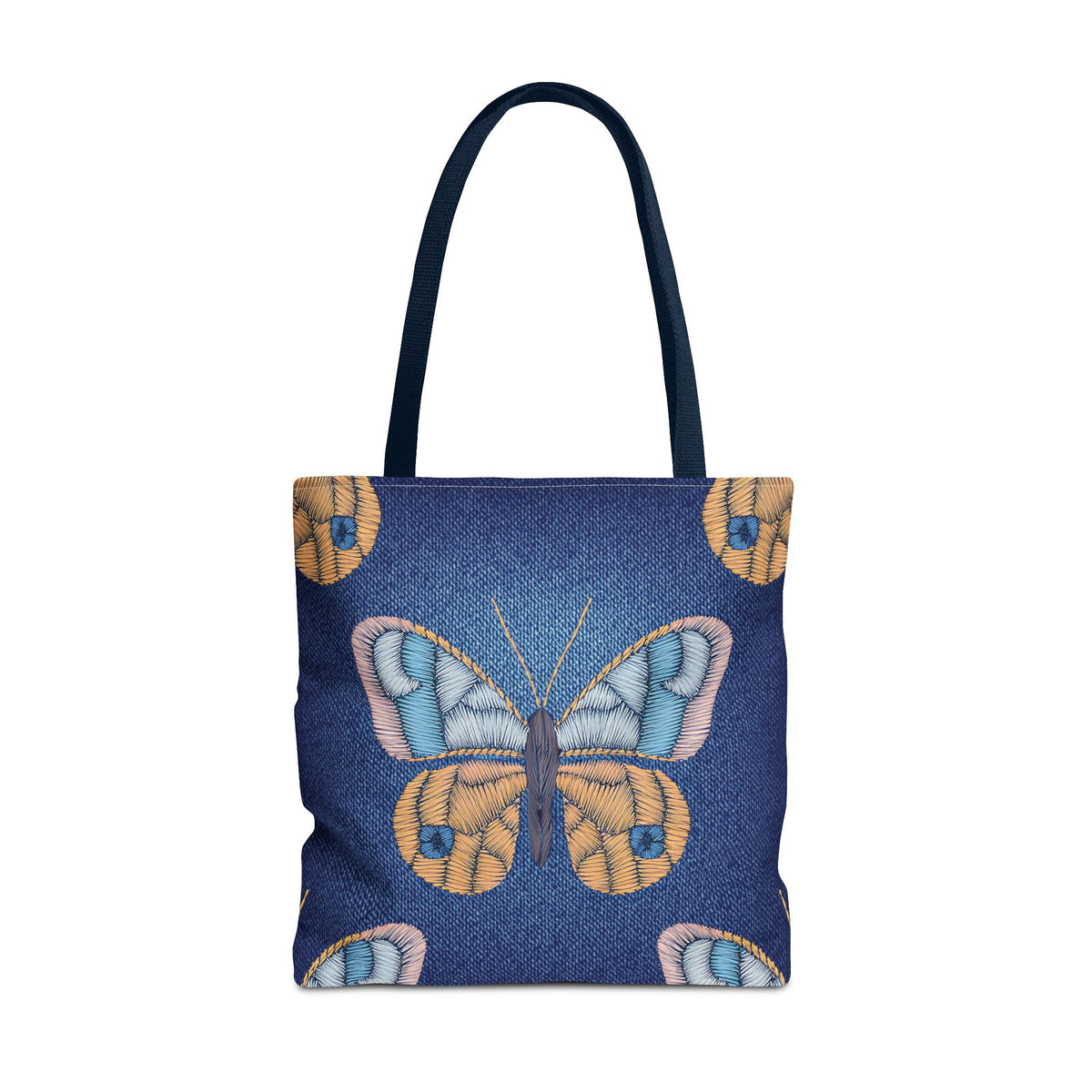 Denim Fabric Imitation Print Unisex Canvas Bag Poly Spun 3 Sizes Tote Bag 175