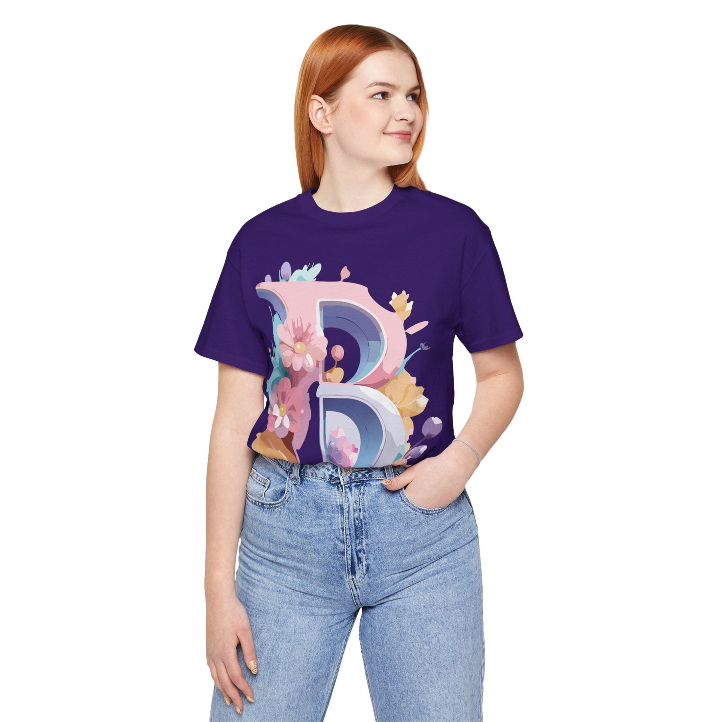 Letter B Shirt Graphic Tee Unisex Vintage Inspired Artwork Adelpha Art Design Short Sleeve