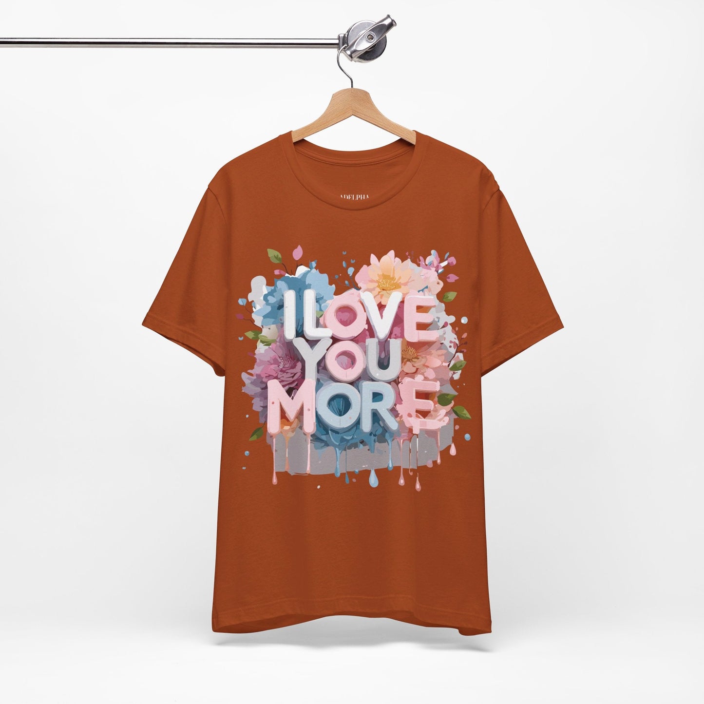 Valentine Day Graphic Unisex 100 Cotton Vintage Artwork with Love and Flower Design Tee 13