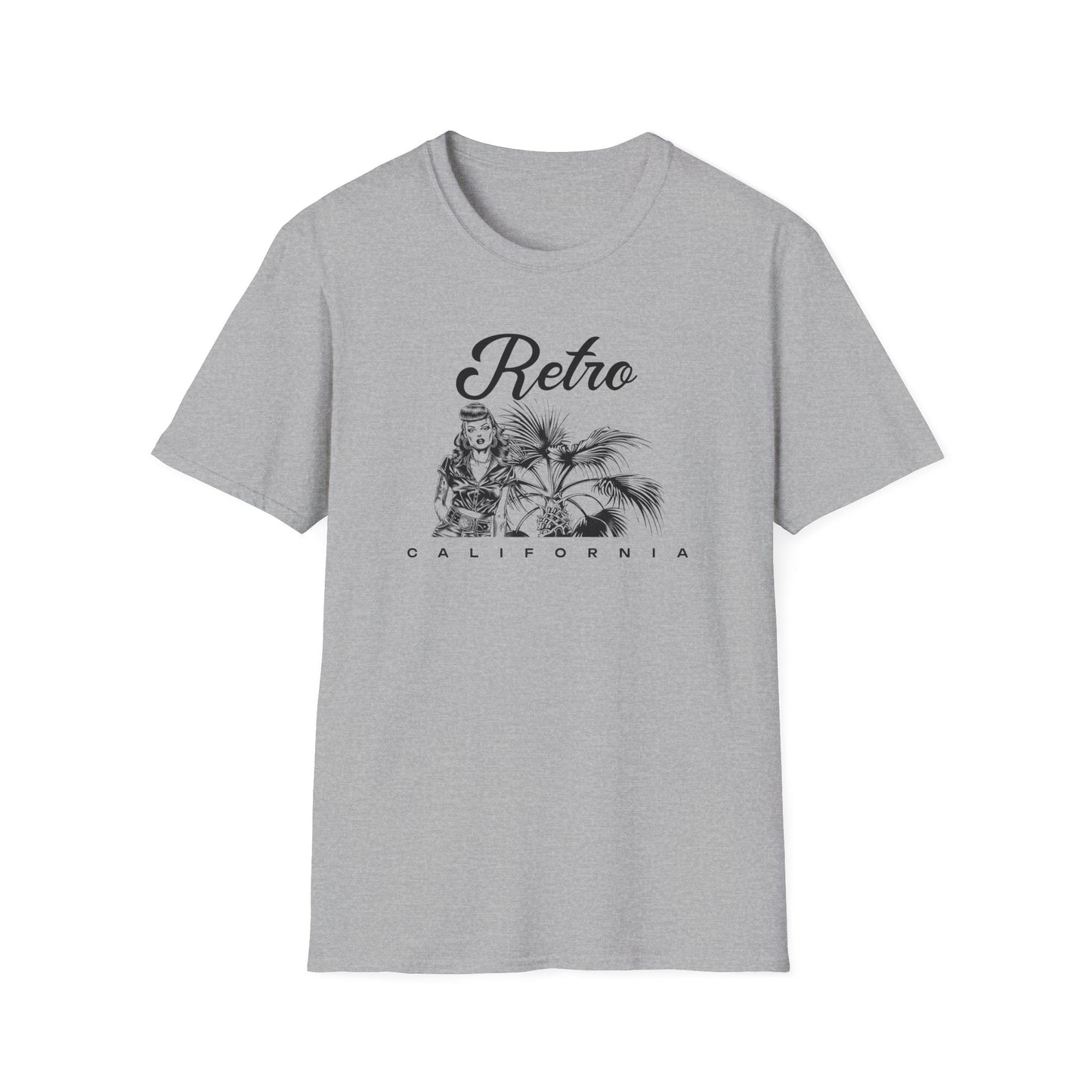 Retro California T-Shirt Unisex Cotton Vintage Palm Beach Graphic Tee
