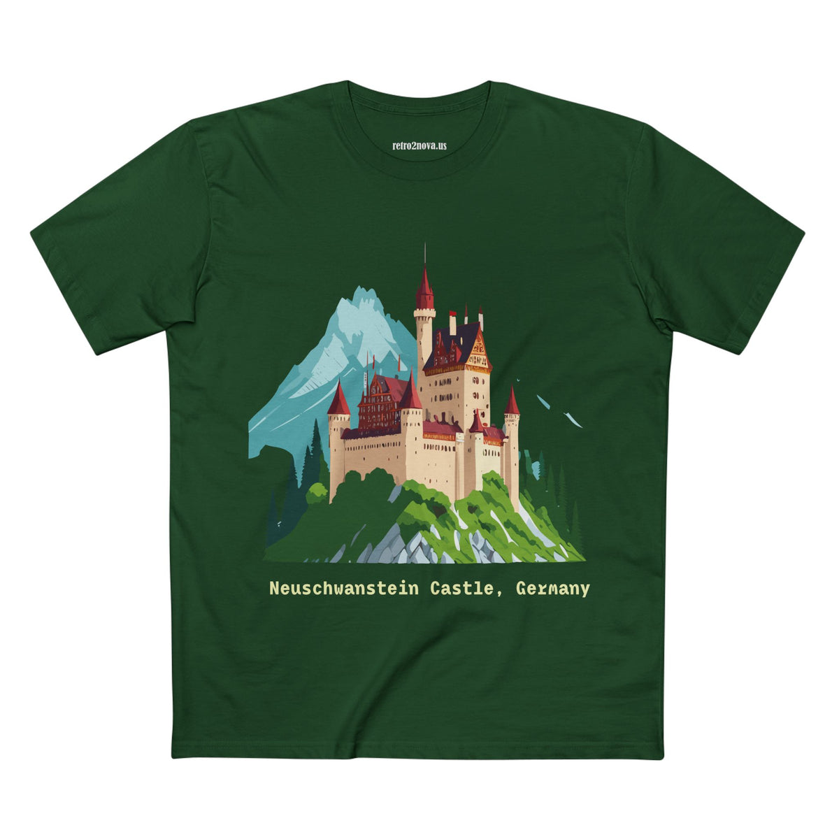 Neuschwanstein Castle Illustration T-Shirt | Germany Travel Tee