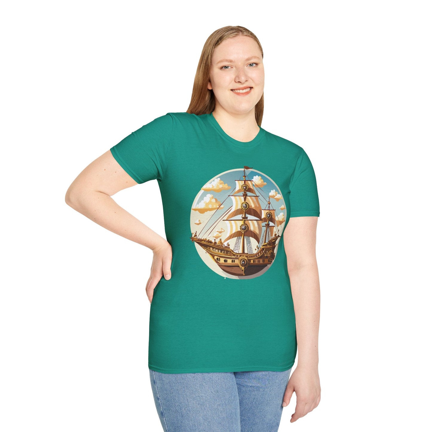 Ship T Shirt Frigate T Shirt Vessel Tee Gildan Softstyle 64000 Unisex Cotton Comfort