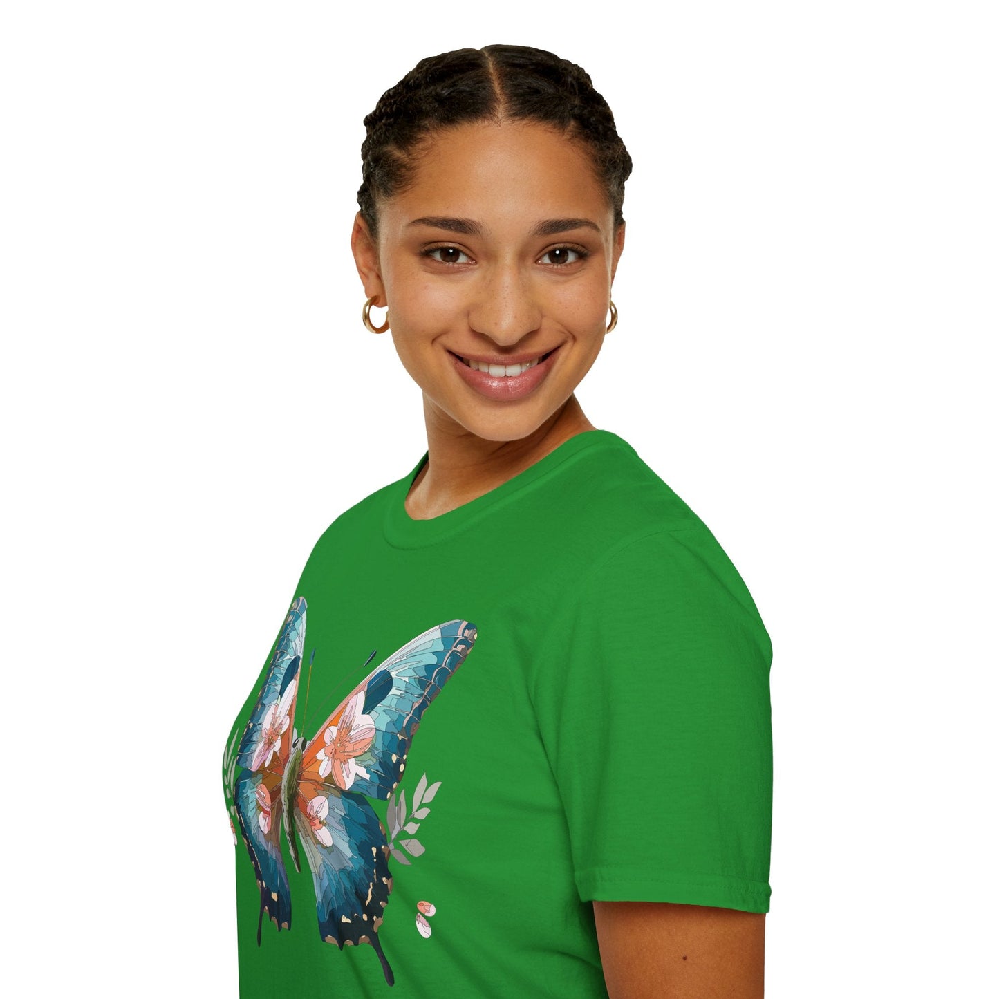 Butterfly Shirt Unisex T Shirt Monarch Butterfly Print Gildan Softstyle 64000 Cotton Tee Classic