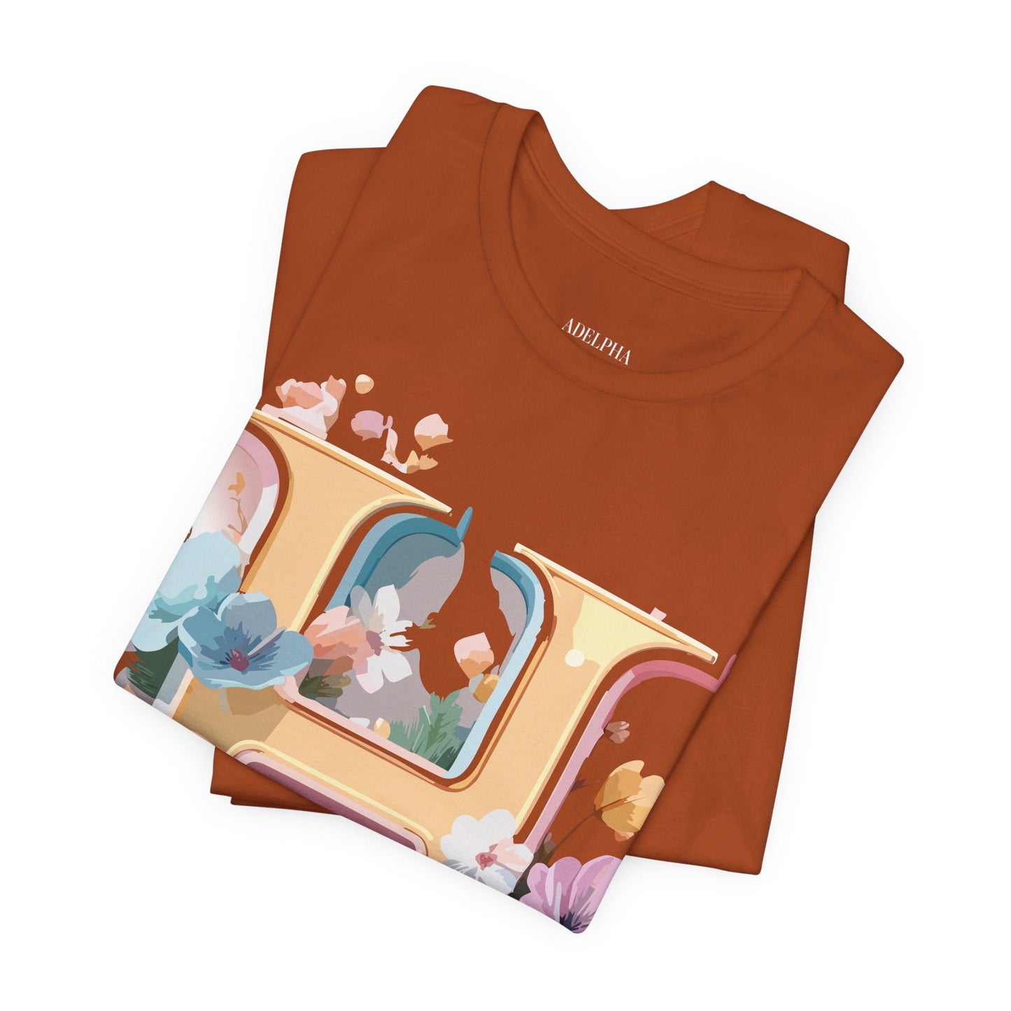 Letter H Graphic Tee Unisex Short Sleeve Shirt By Adelpha Featuring Vintage Inspired Artwork