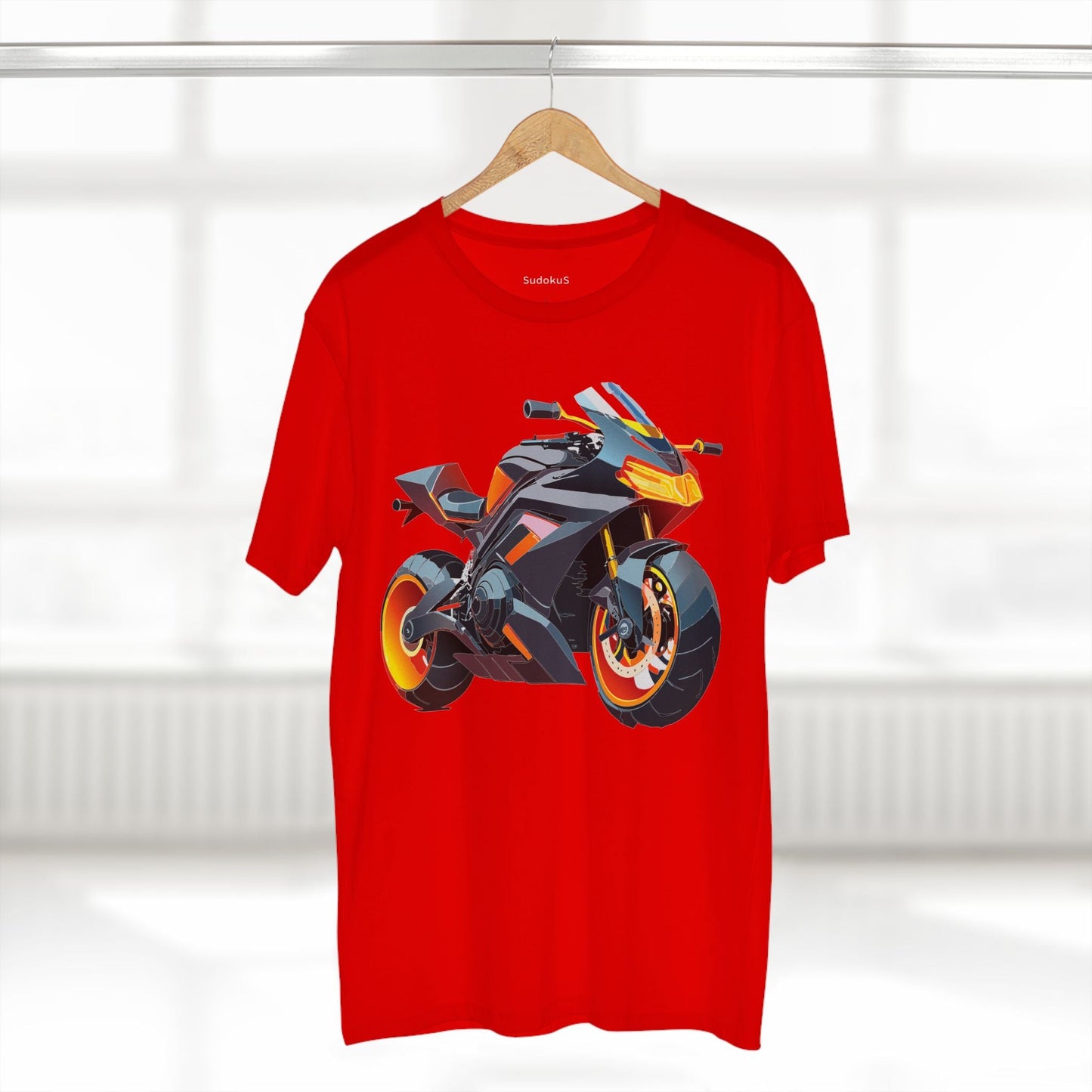 Moto Bike Graphic Unisex 100 Cotton Staple Tee 21