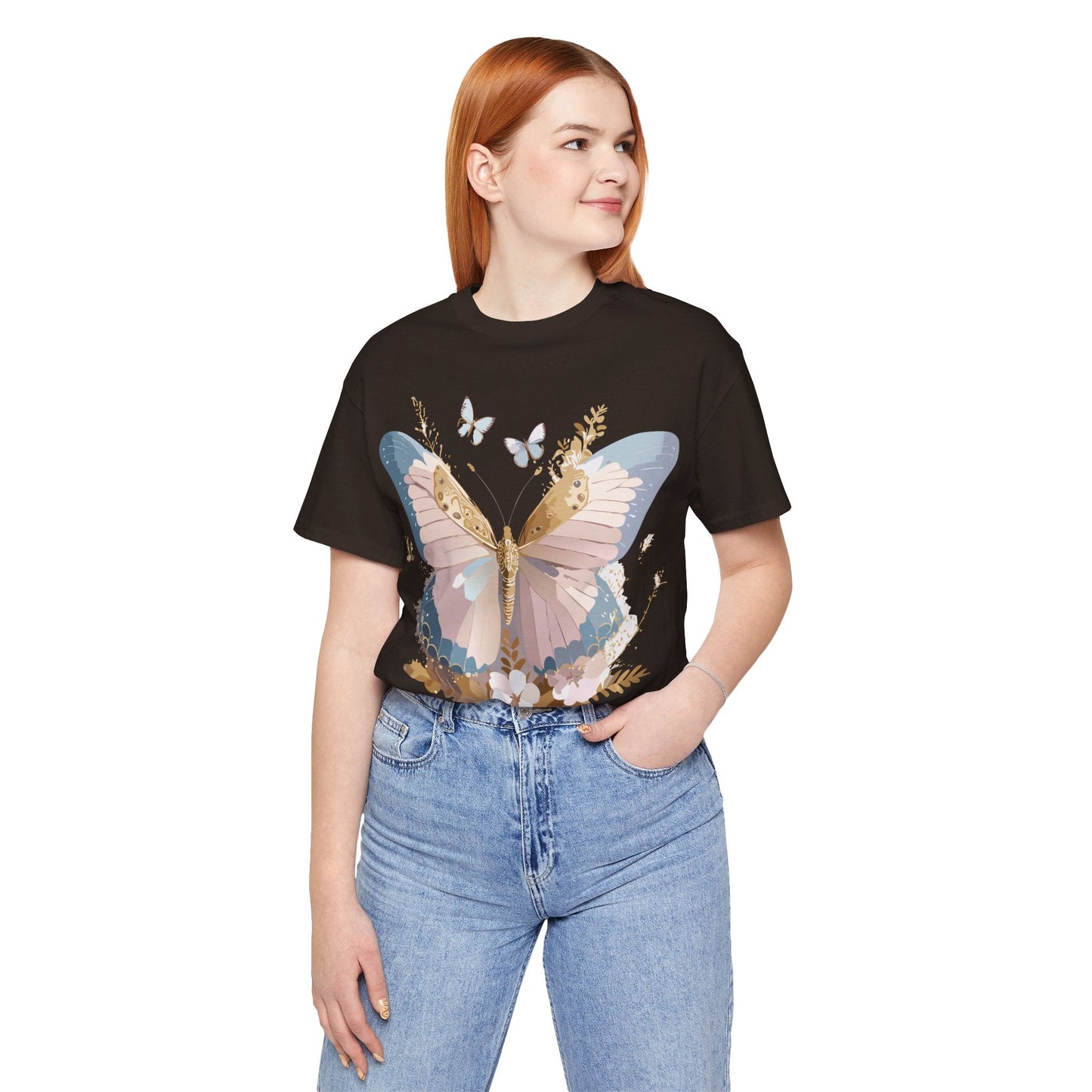 Butterfly Graphic Tee Unisex Short Sleeve Art Design By Adelpha