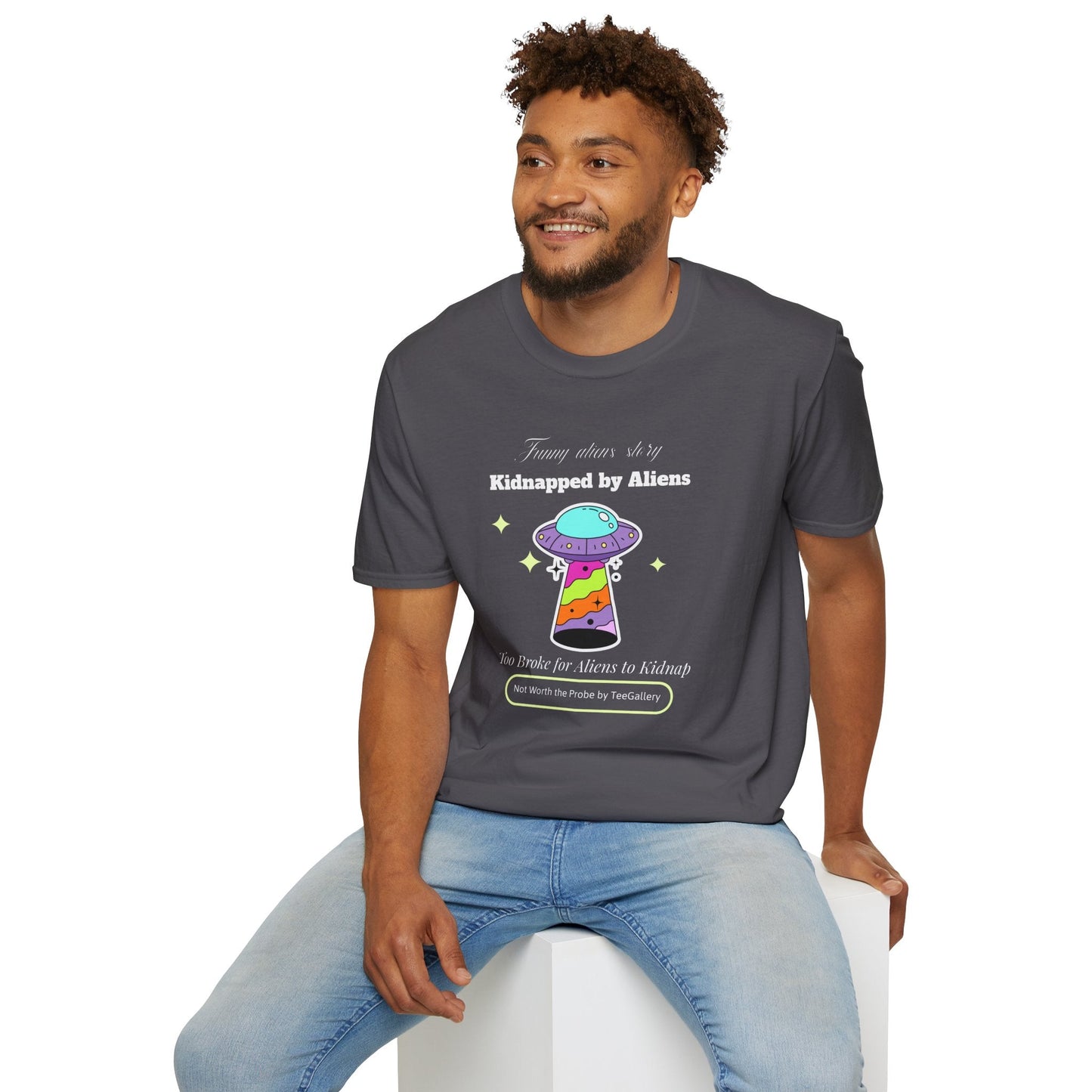 Alien Abduction TShirt Unisex Cotton Kidnapped by Aliens Cute UFO Graphic Tee