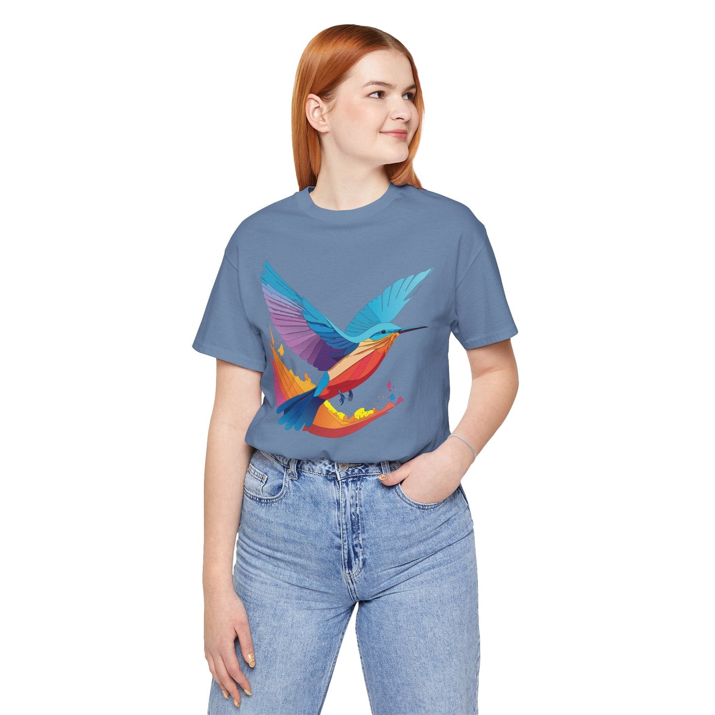 Unisex Animal Shirt Art Design Tee With Wild Animals Print Soft Comfortable Short Sleeve Tee