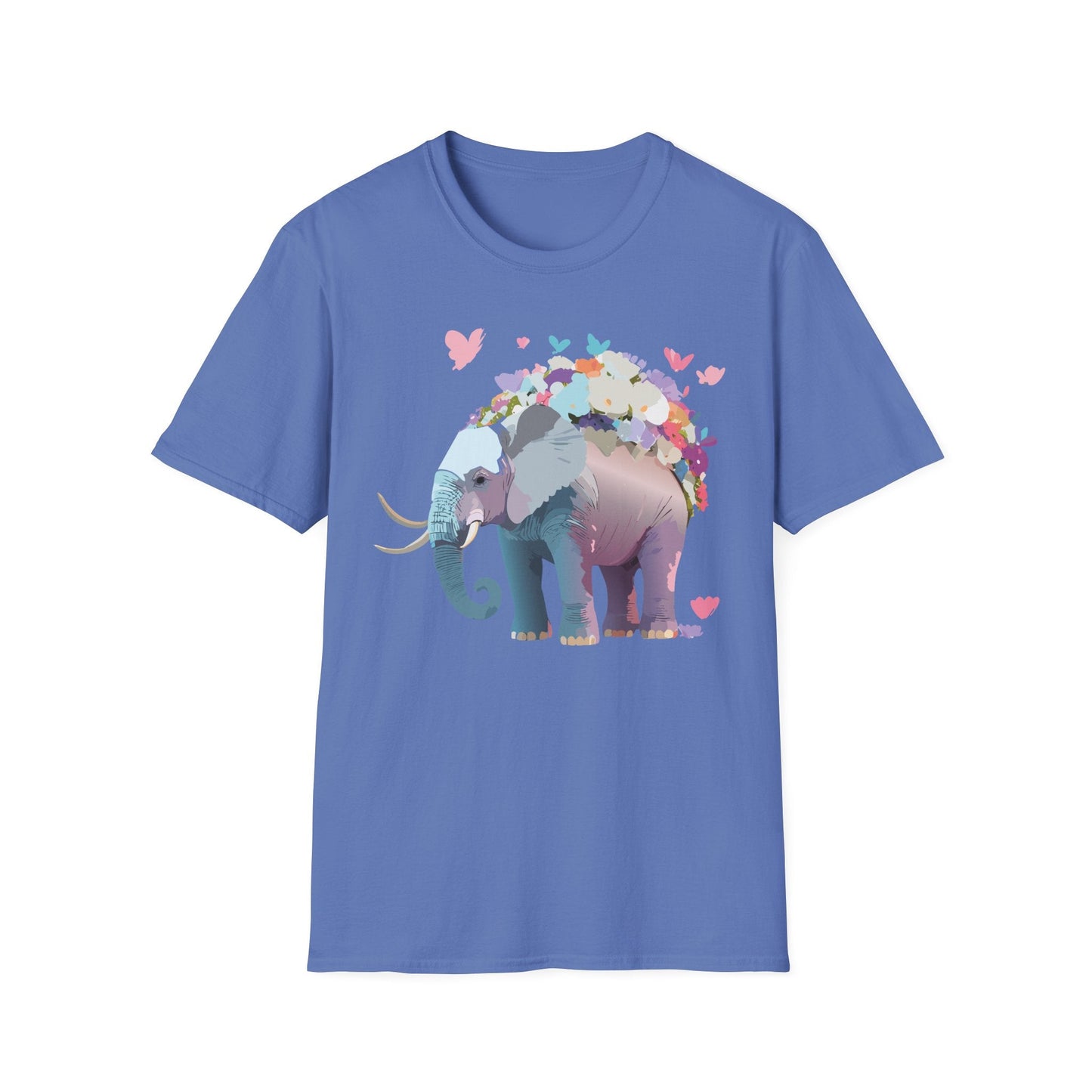 Elephant Graphic T Shirt Unisex Cotton Softstyle Tee Gildan 64000 Elephant Design For Animal Lovers