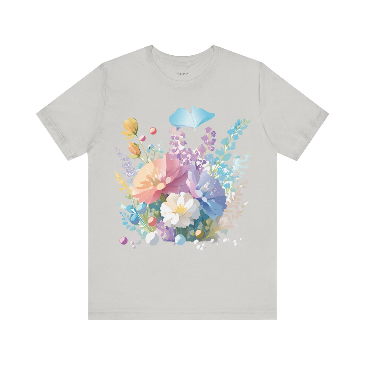 Floral Graphic Tee Shirt - Bella+Canvas Unisex 100 Cotton 1