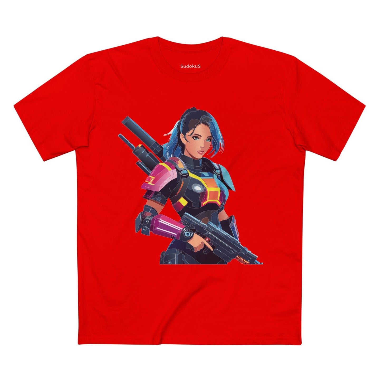 Army-woman Graphic Unisex 100 Cotton Staple Tee 21