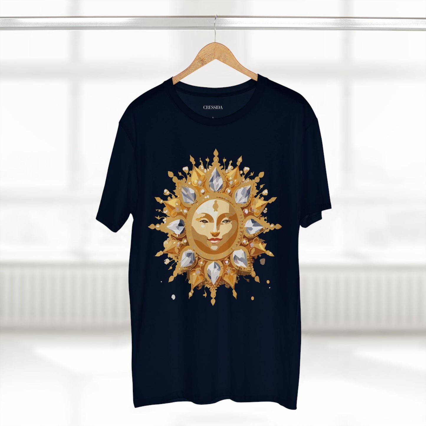 Gold Sun Graphic Unisex 100 Cotton T-Shirt with Golden Art Design 4