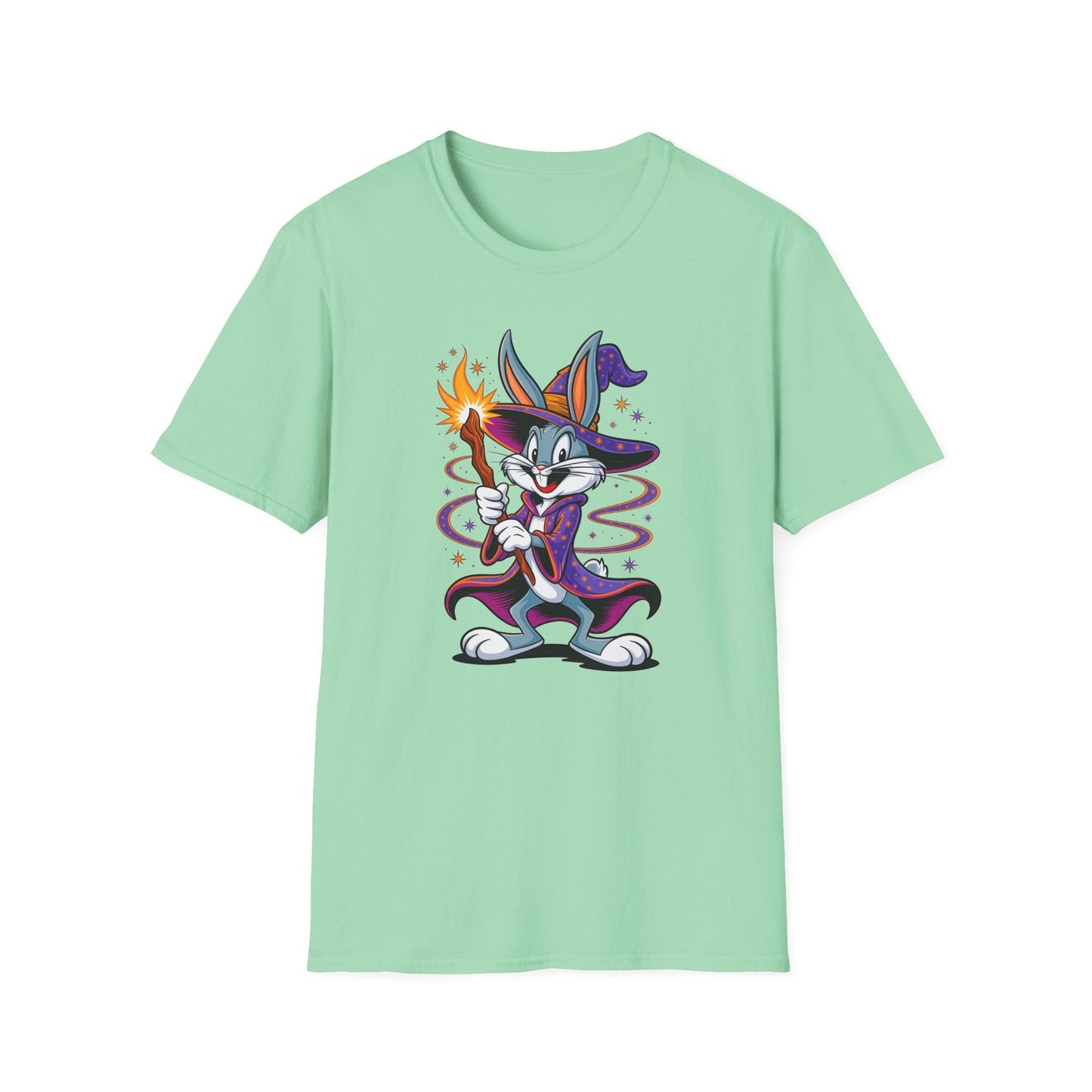 Cartoon Bunny Graphic Unisex Cotton Animal Animation Artwork Design Tee 3
