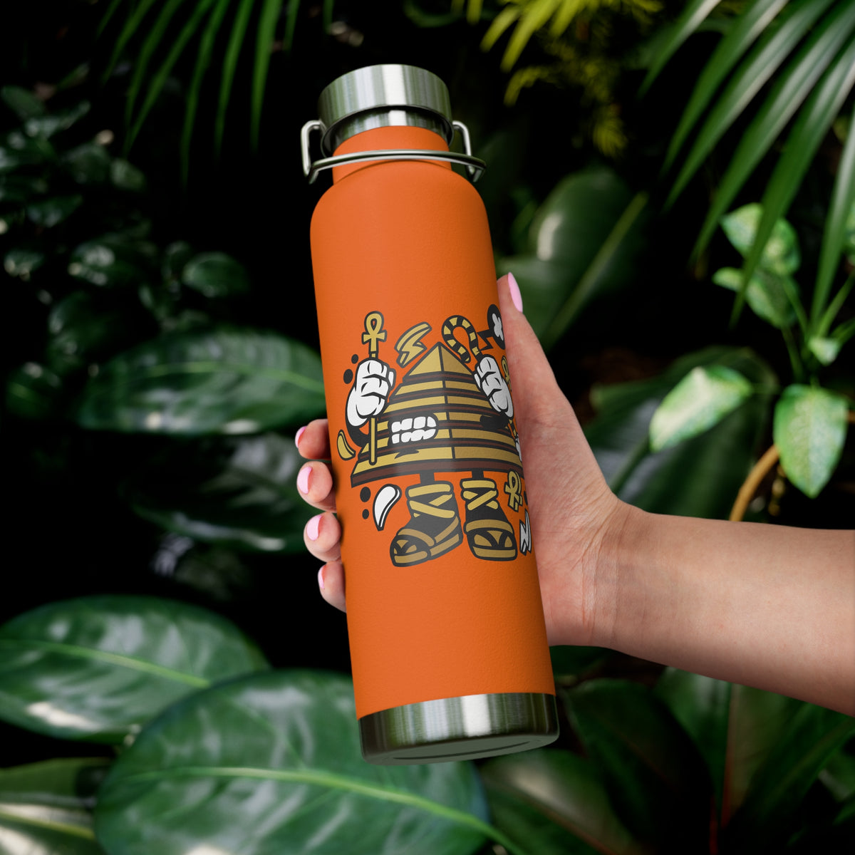 22oz Copper Insulated Water Bottle with Cartoon Design - CV33