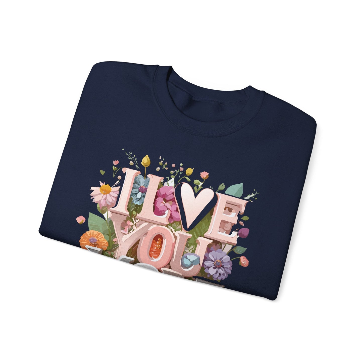 Floral Love Sweatshirt Unisex Crewneck Valentine Day Floral Print Cozy Winter Wear