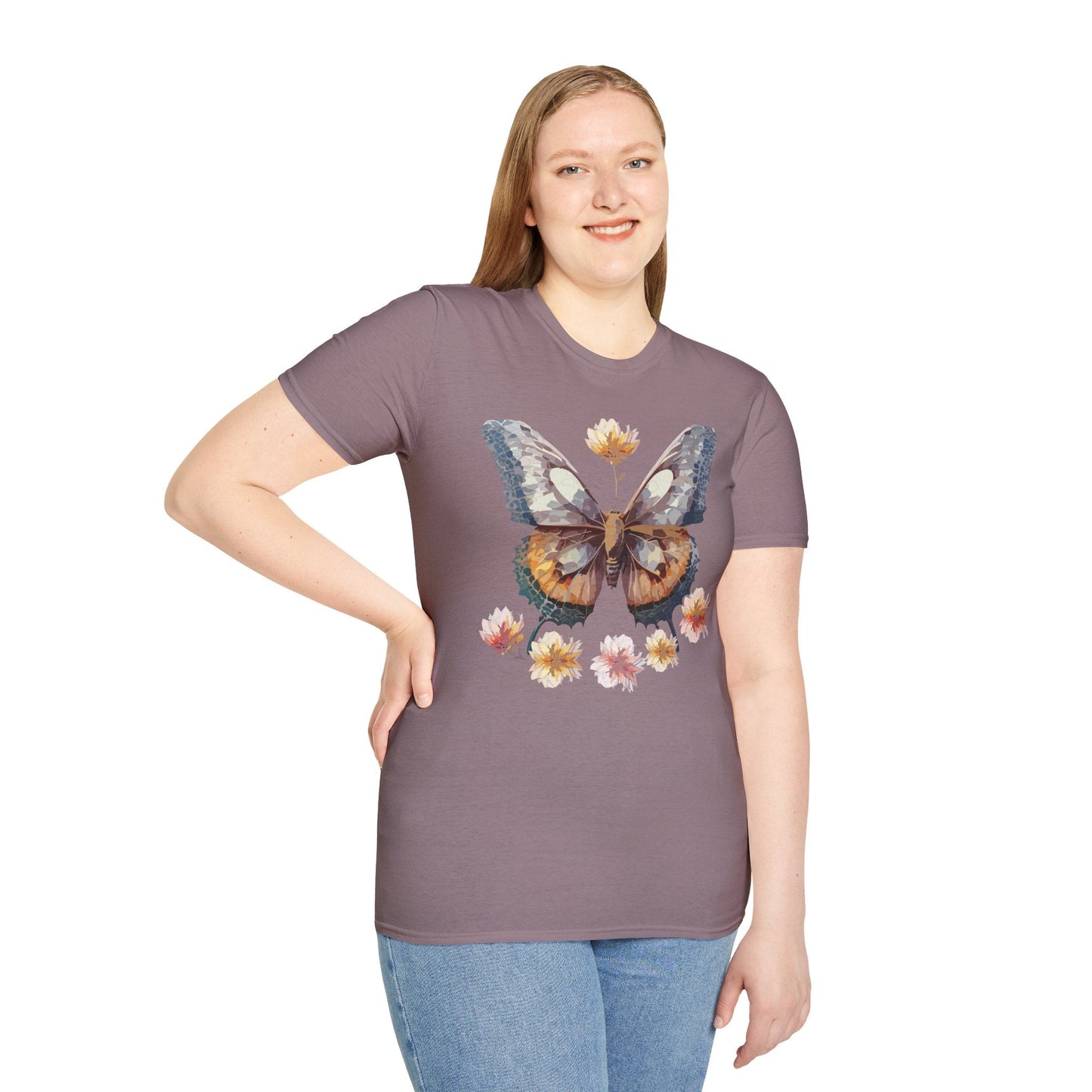 Butterfly Shirt Unisex Monarch Butterfly Tee Gildan Softstyle 64000 Ring Spun Cotton